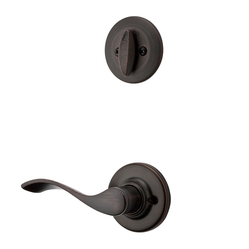 Kwikset Balboa Venetian Bronze Single Cylinder Deadbolt Entry Door Interior Handle Balboa At