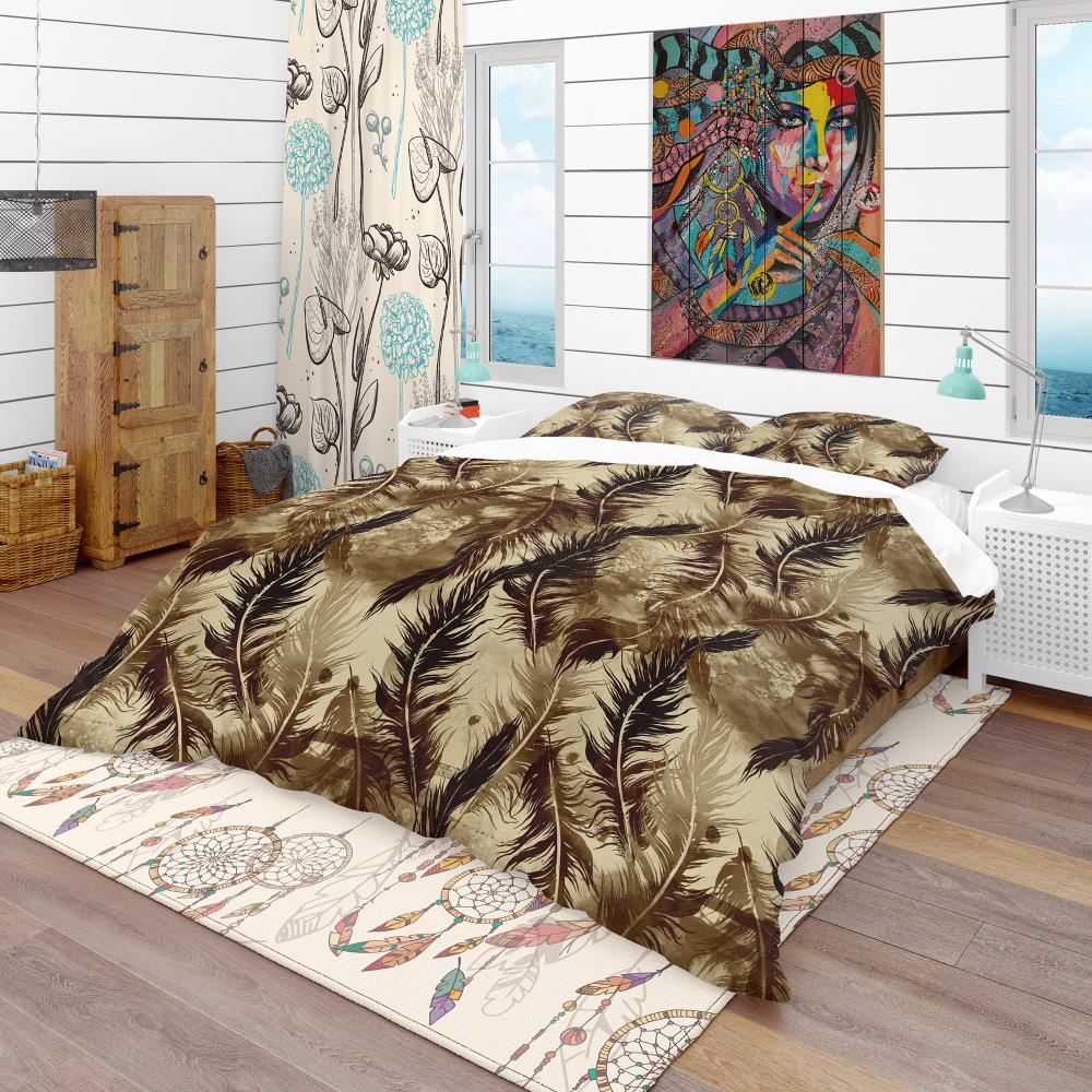 Designart BED18711-Q 3-Piece Black Queen Duvet Cover Set