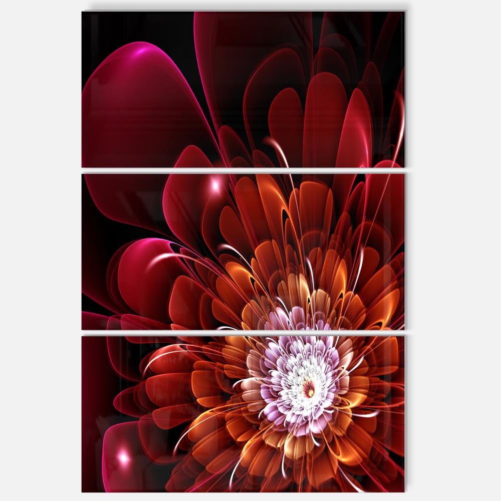 Designart 36-in H x 28-in W Floral Metal Print in the Wall Art ...