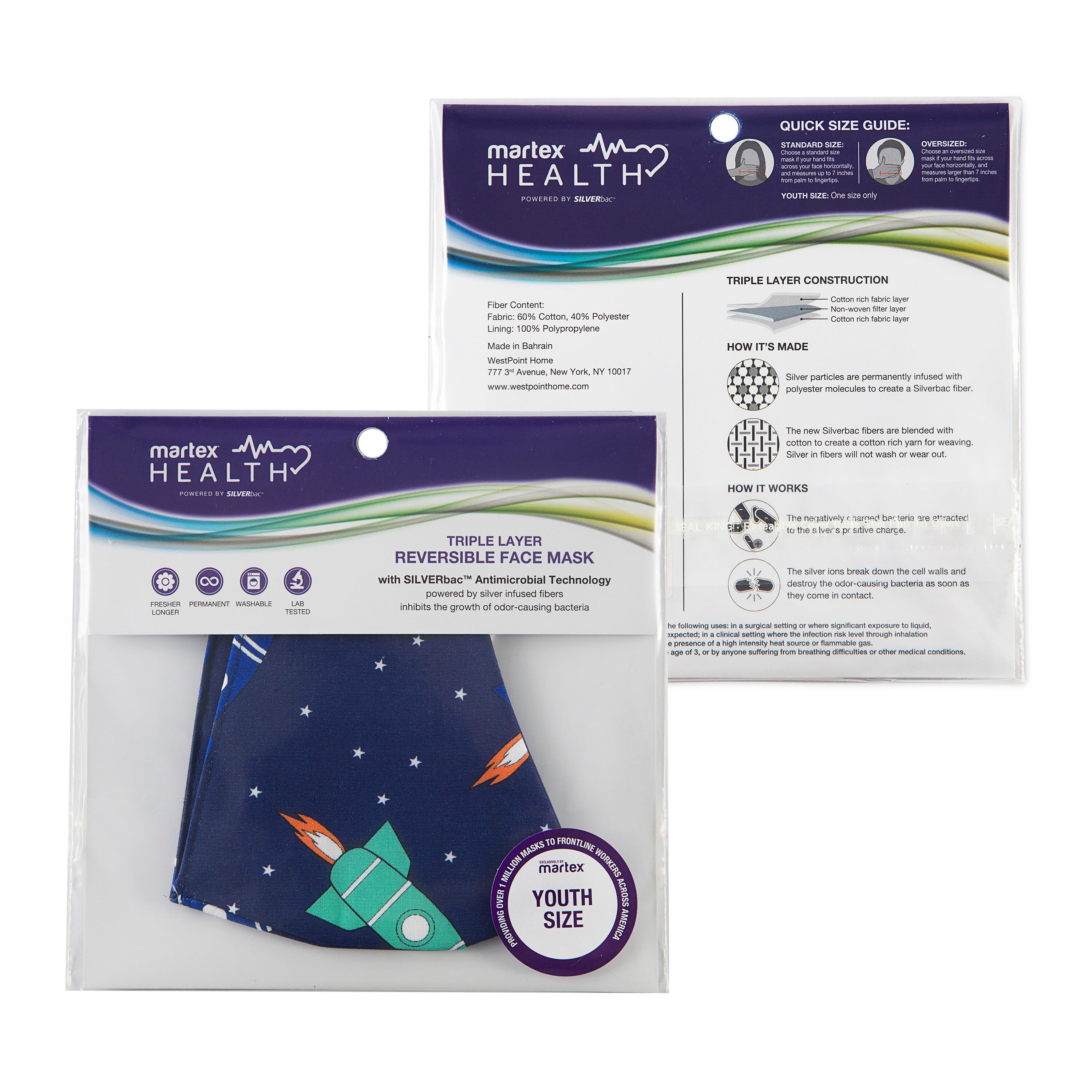 WestPoint Home 028828621986 Face-Masks - View #8