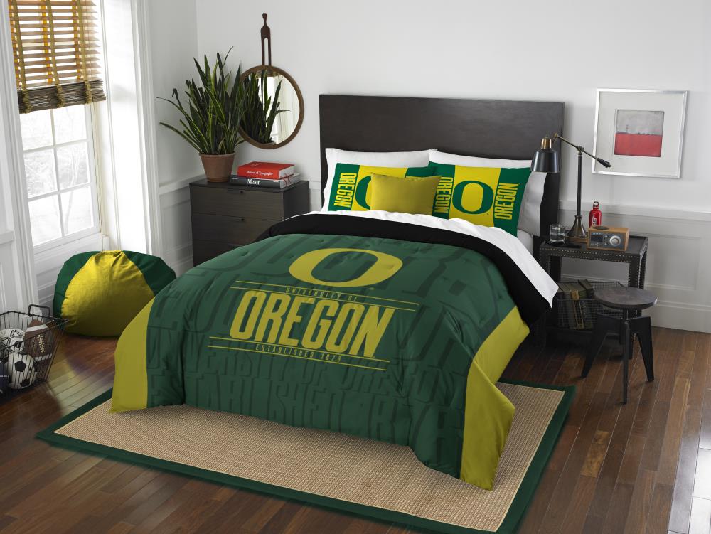 The Northwest Company 1COL849000081EDC Oregon Ducks Col 849 Modern Take F/Q Comforter Set 3-Piece Multi Full/Queen Comforter Set