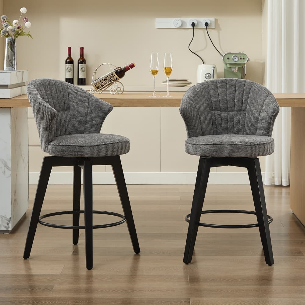Maison Boucle LENA-COUNTER-GRAY stools - View #2