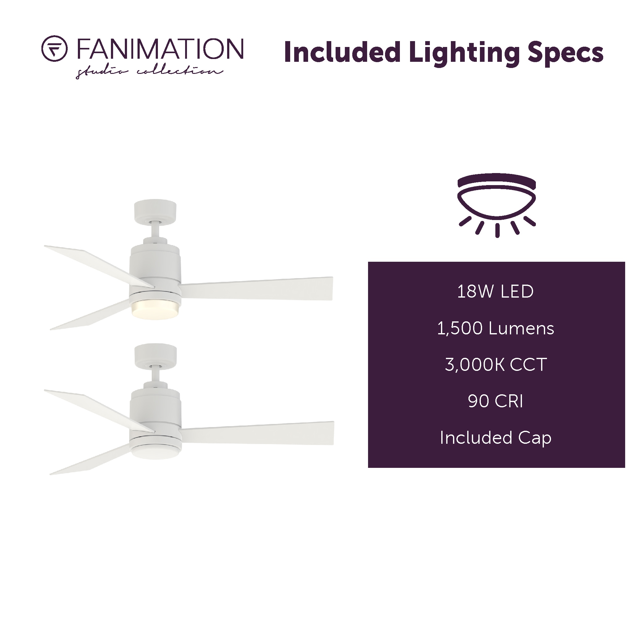 Fanimation Studio Collection LP8177LMWW Ceiling-Fans - View #10
