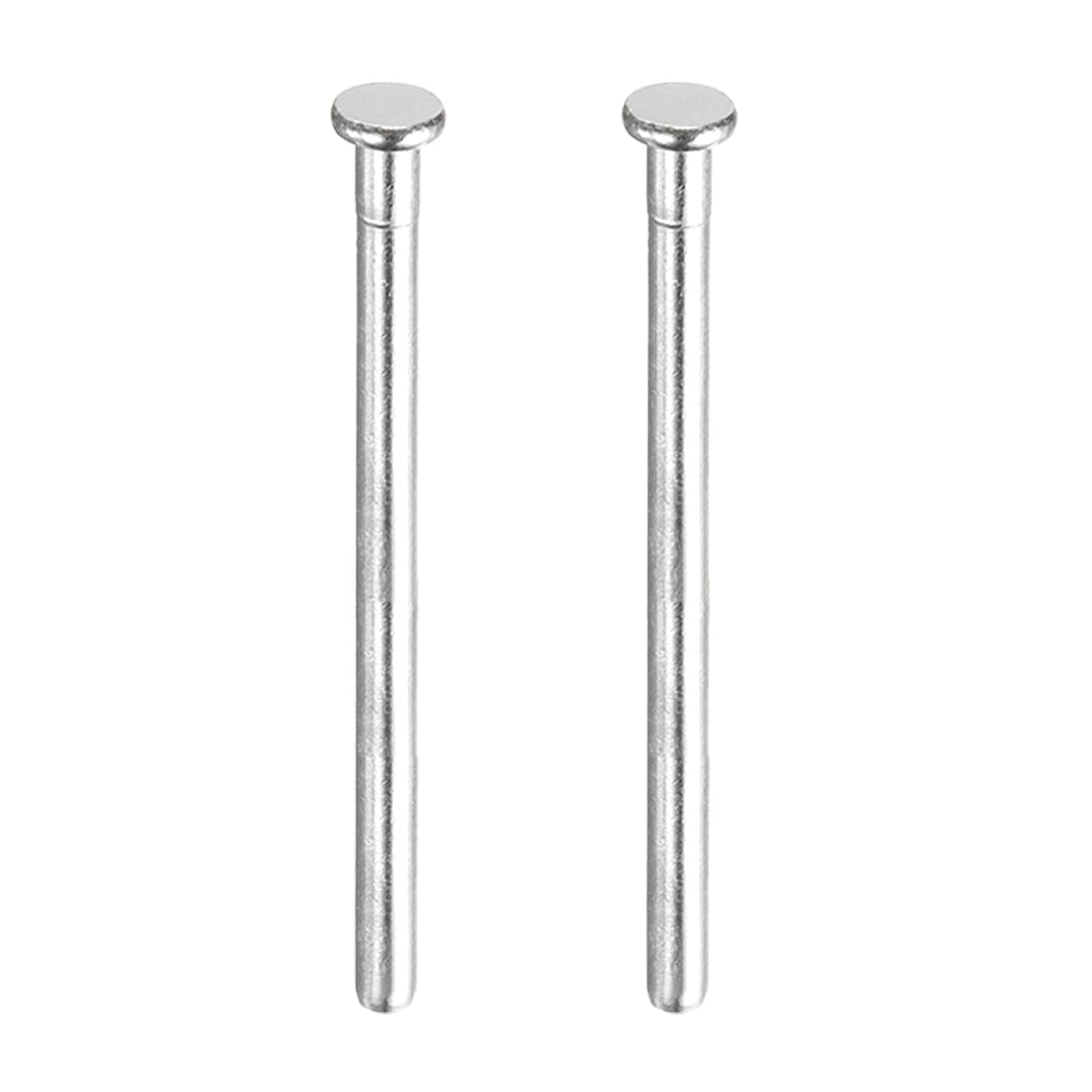 Unique Bargains - 2pcs 4inch Door Hinge Pins Removable Brushed Door Hinge Interior Hinge Security...