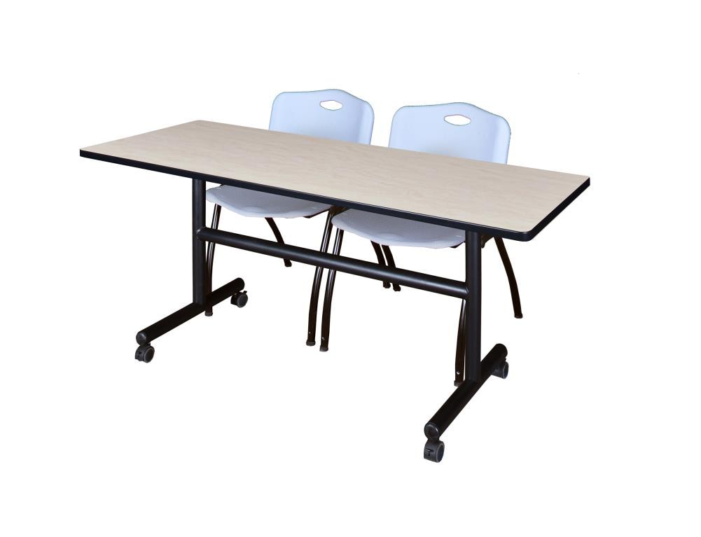 Regency MKFT6024PL47GY Training Off-white 4-Person Training Table (60-in W x 29-in H)