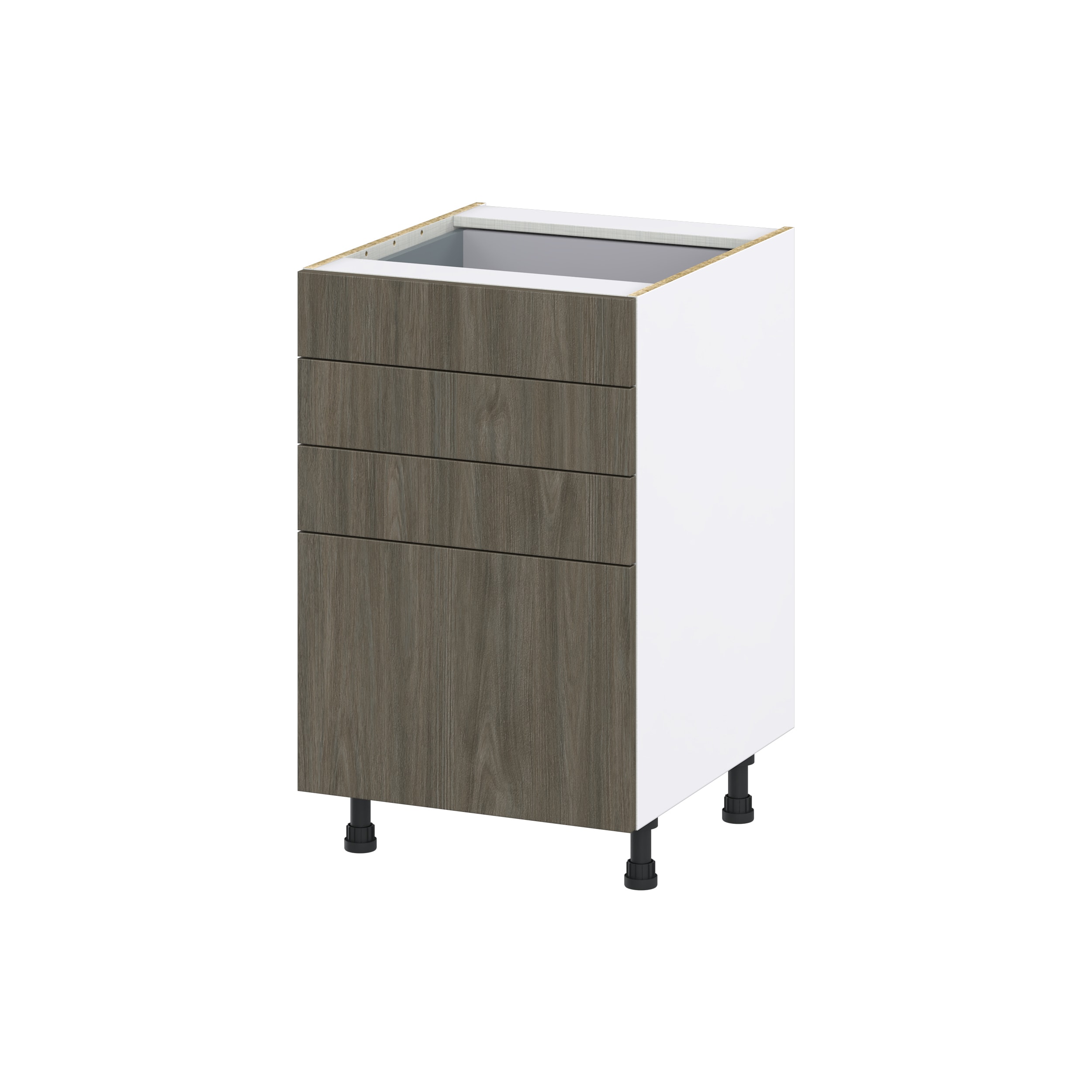 Hugo&Borg Savane 21-in W x 34.5-in H x 24-in D Textmel 3-Drawer Base Fully Assembled Cabinet (Flat Panel Style)