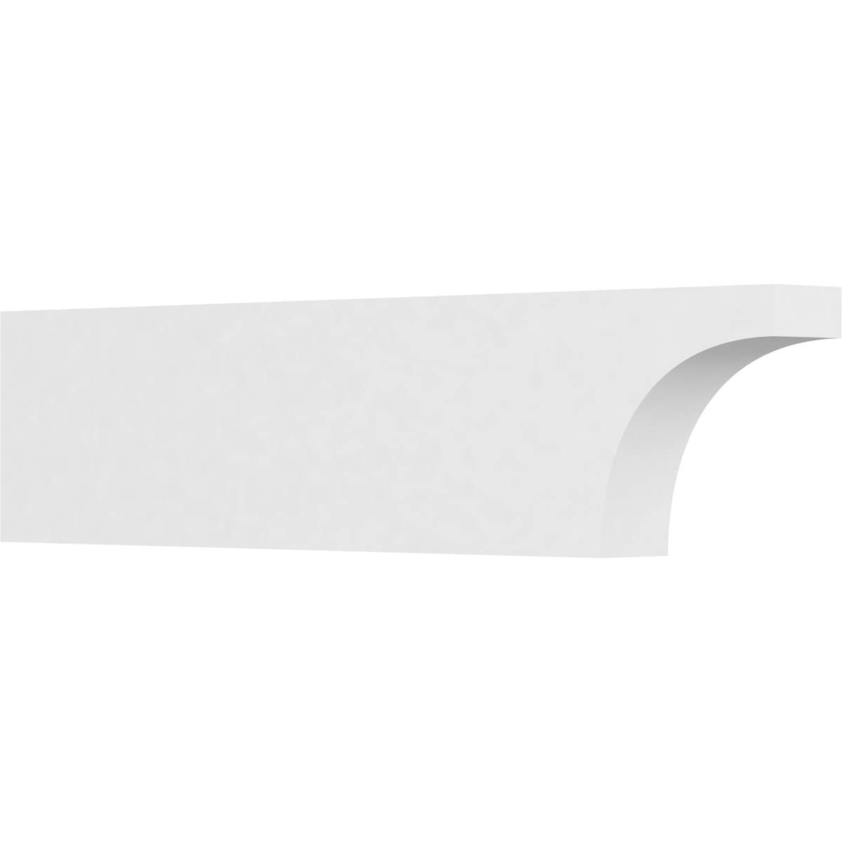 Ekena Millwork RFTP04X10X42HUN Standard Huntington 4-in X 10-in X 42-in White PVC Rafter tail