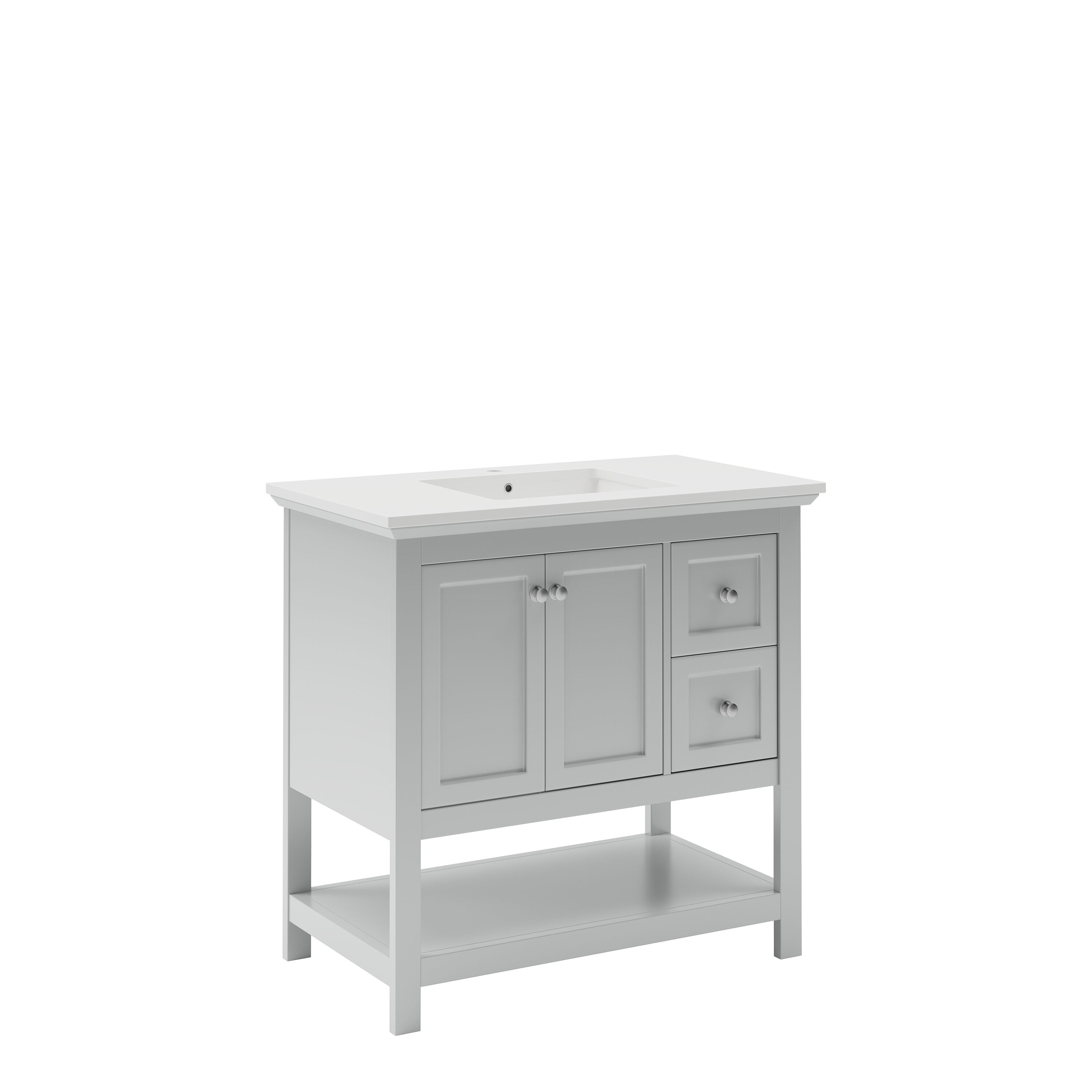 Fresca FCB2336GR-CWH-U Bath-Vanity-Combo - View #2