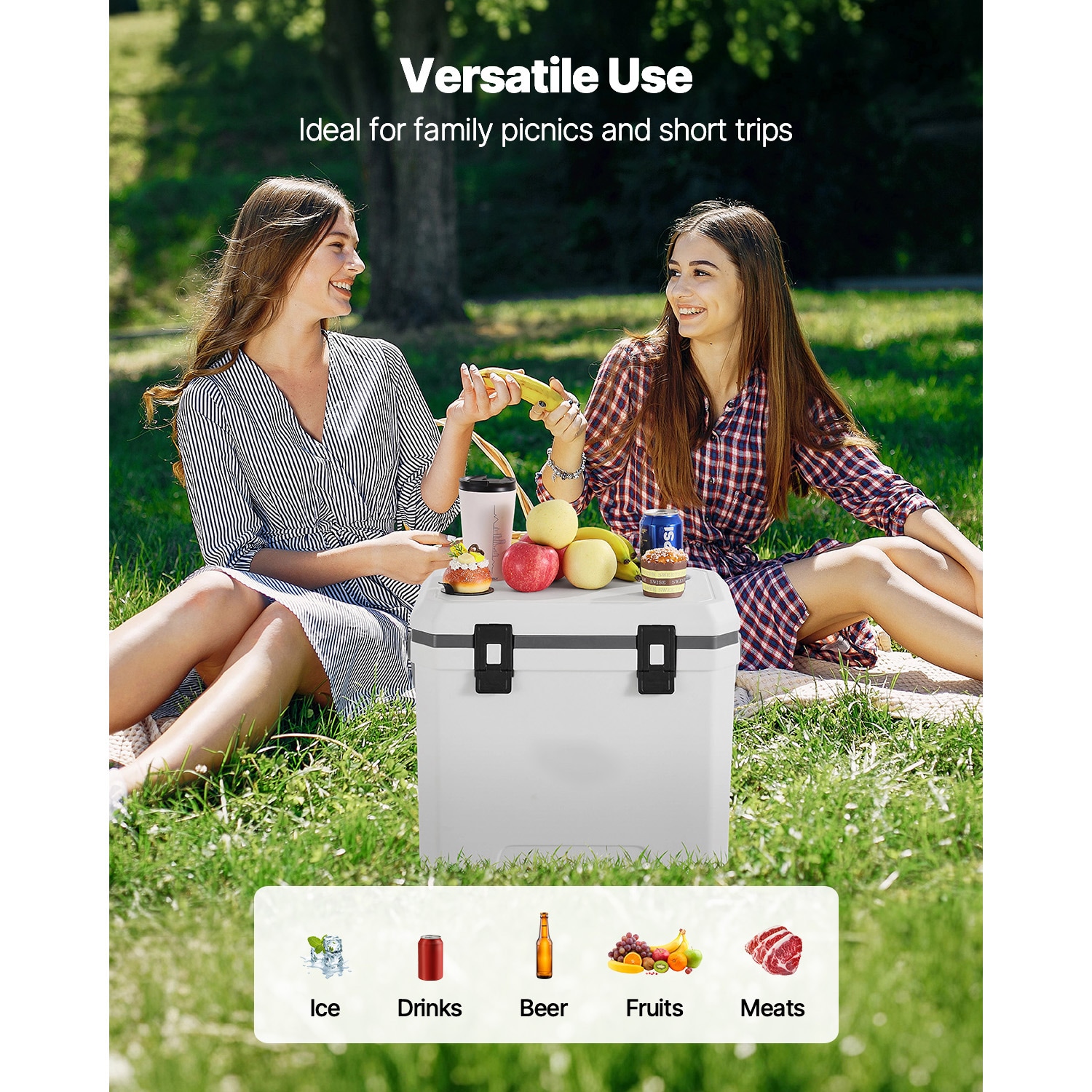 Ice Packs For Coolers VEVOR Portable Cooler, 38 QT Hard Cooler