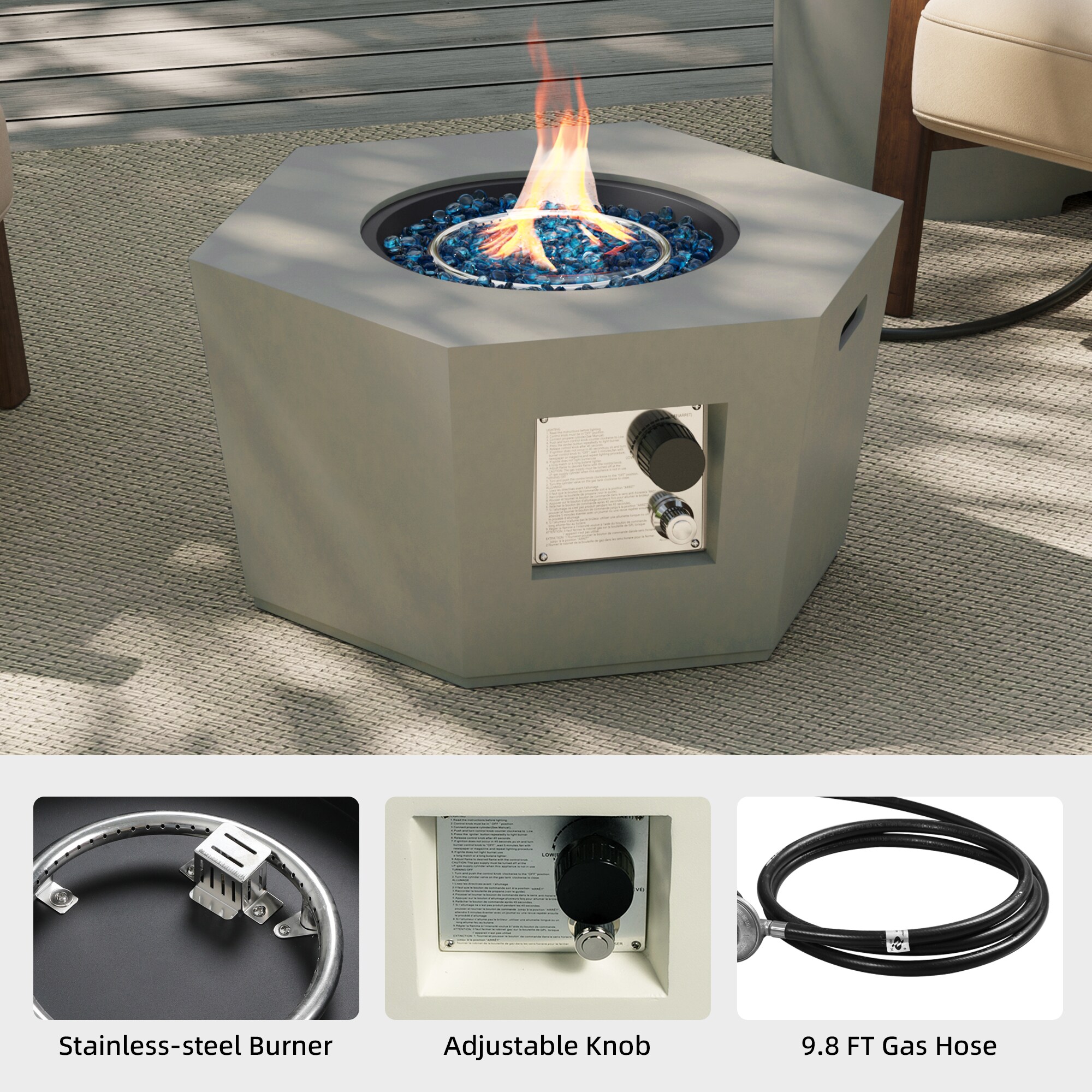 UPHA 28MGO-6BX-MHF Outdoor-Gas-Firepits - View #5