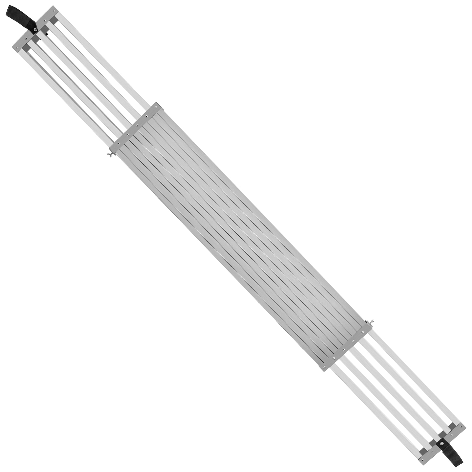 GIVIMO - Telescoping Aluminum Work Plank 6-ft to 9-ft 500-lb Capacity 12.5-in Wide Aluminum Scaff...
