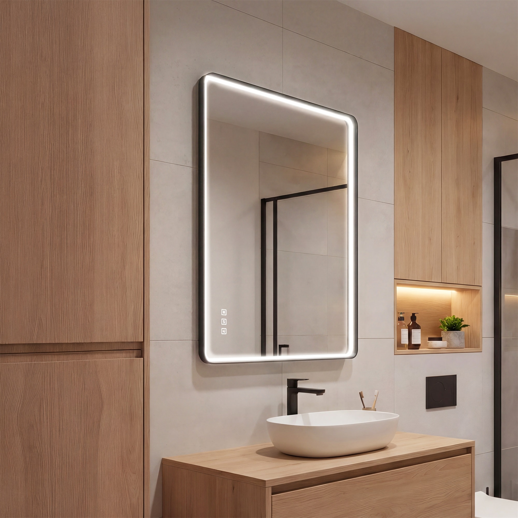 Dimakai DK-3624LED-BK Framed-Bath-Mirrors - View #2