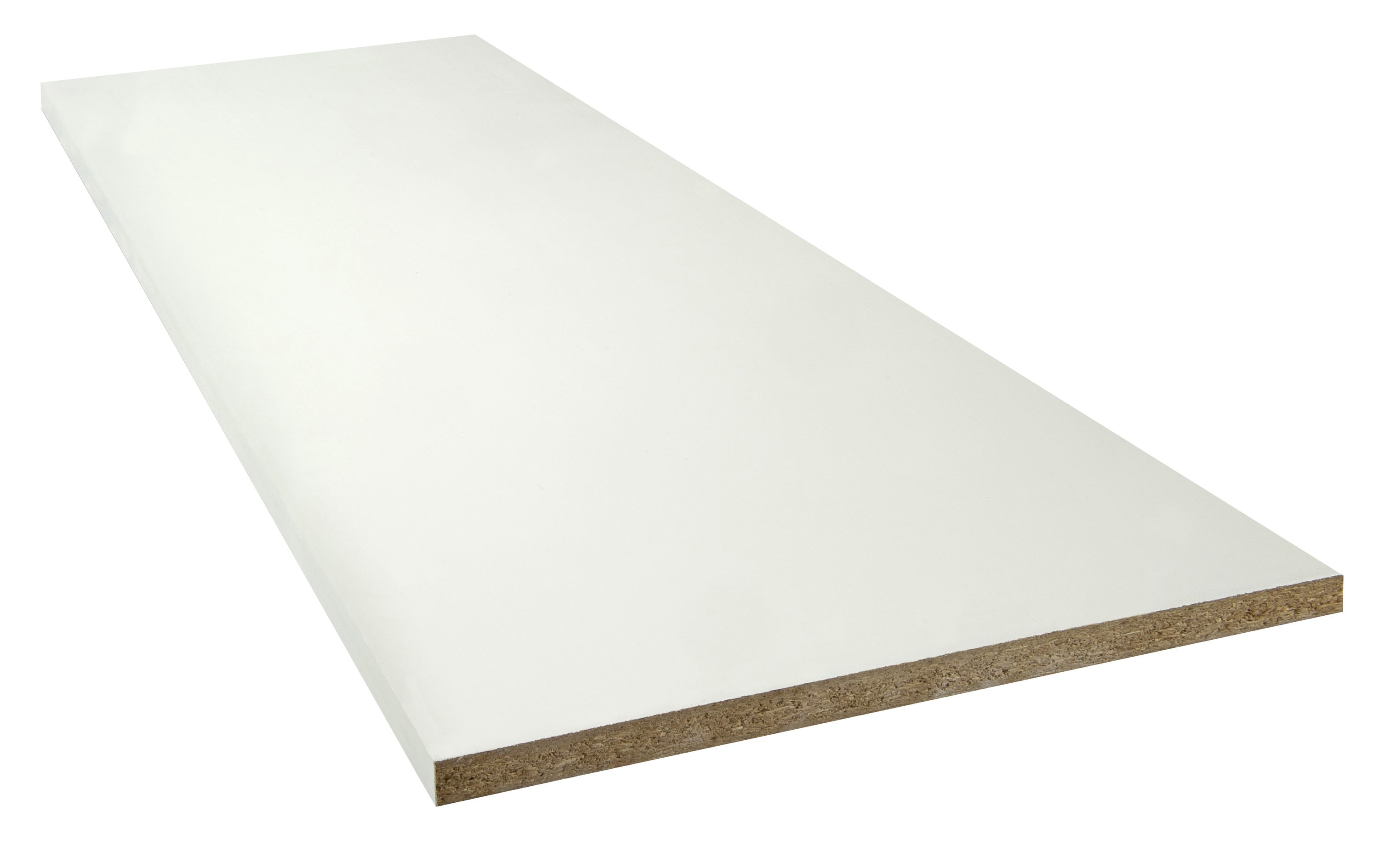White Laminated Wood Shelf 12 in. D x 72 in. L