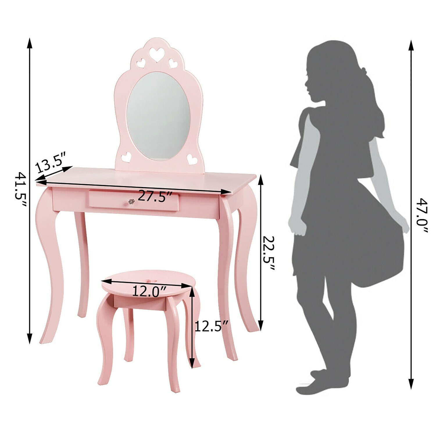Costway CSHY000063 Bedroom-Vanities - View #3