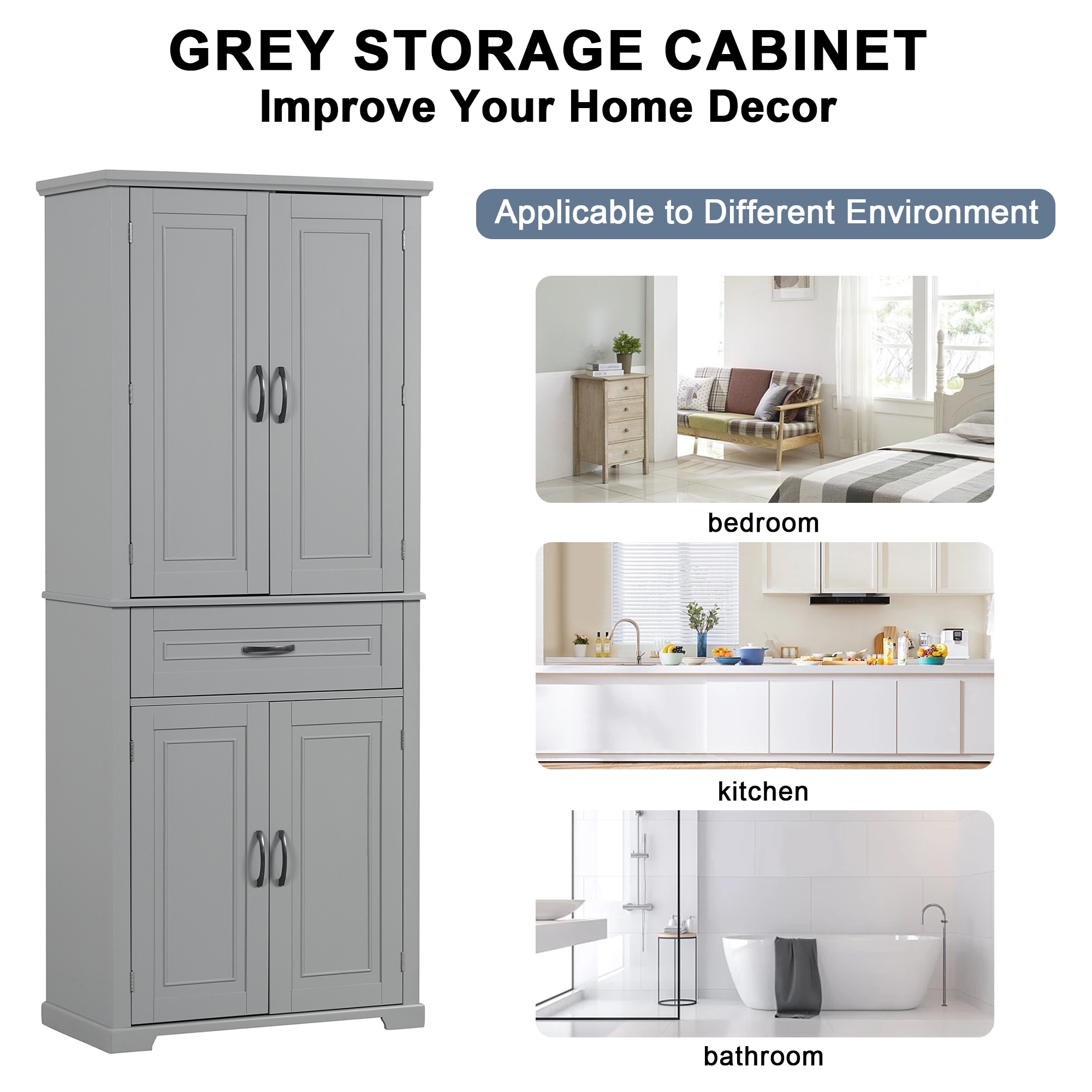 ModernLuxe L3P-WF308204AAE Bathroom-Wall-Cabinets - View #2