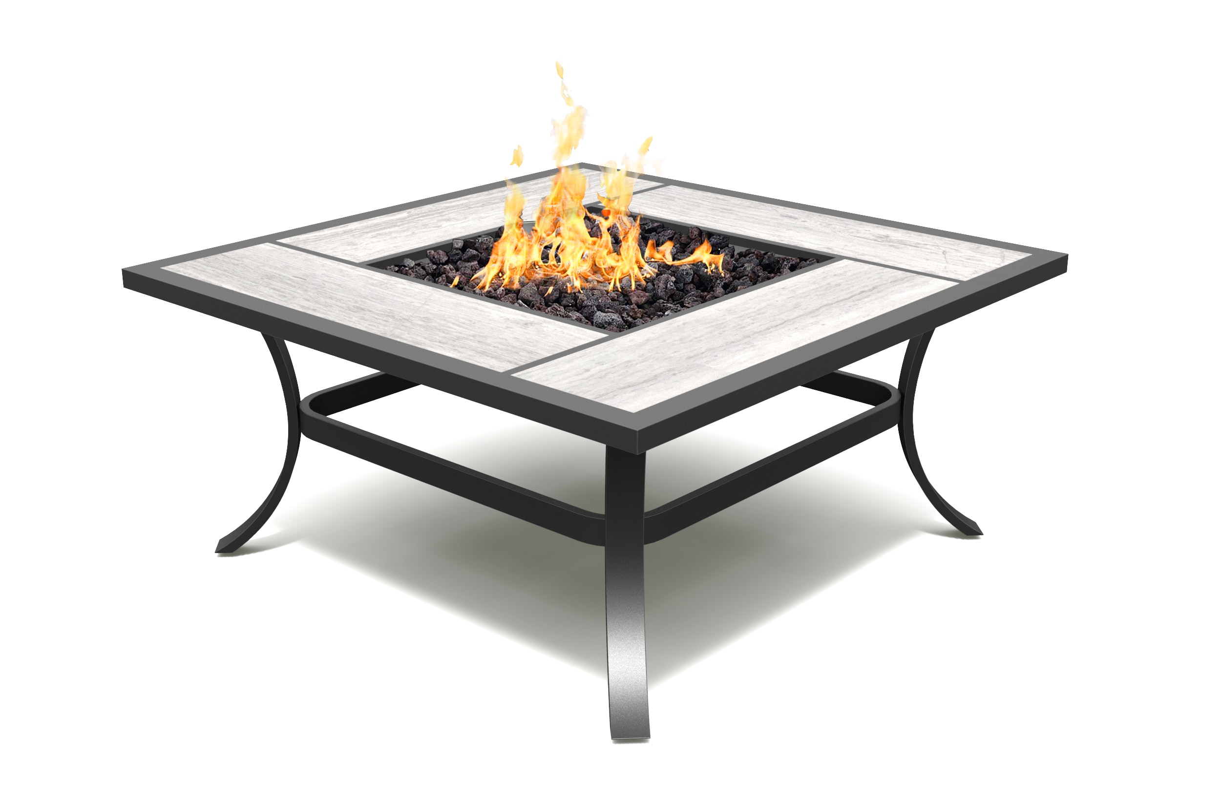Style Selections Elliot Creek Square, Outdoor Coffee Table With Fire Pit