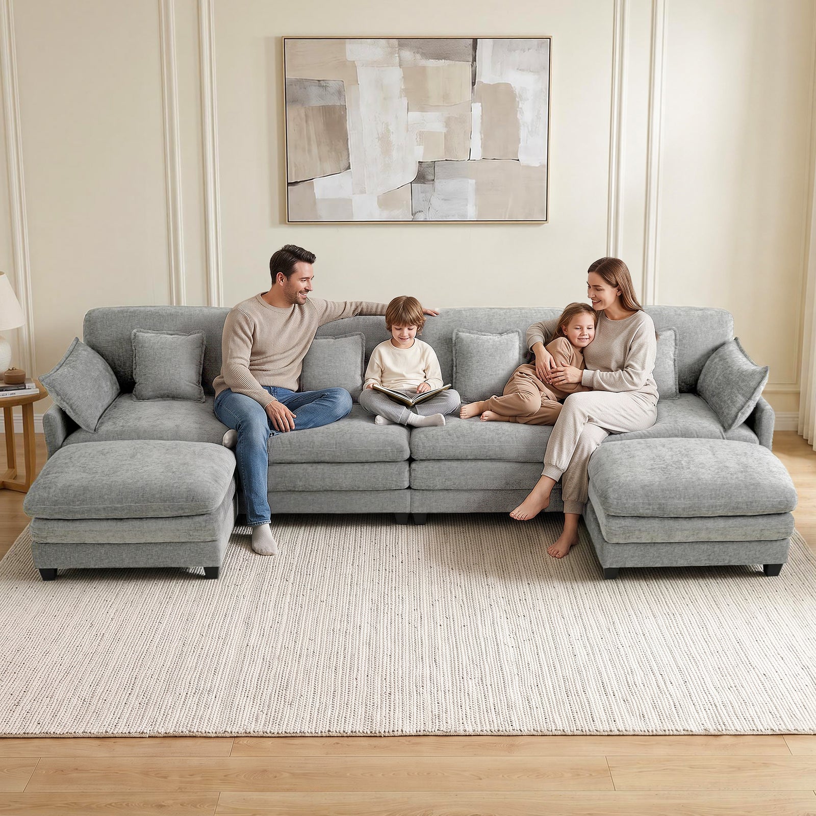 MCombo 9125-SF068M4-GY Sofas-Loveseats - View #3