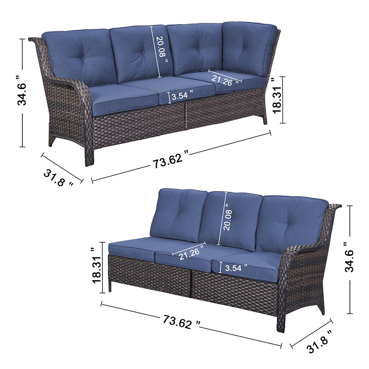 Rilyson FSAPBR13-1 Patio-Sofas-Daybeds - View #3