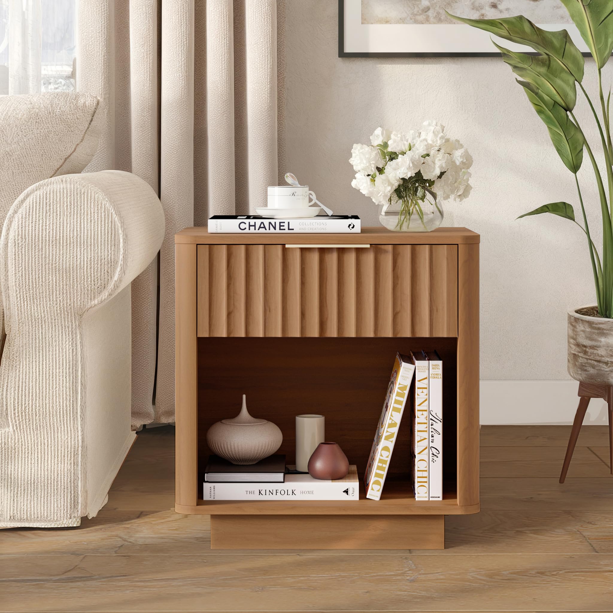 LTMATE LSHK24090401P1OAK Natual Oak Nightstand