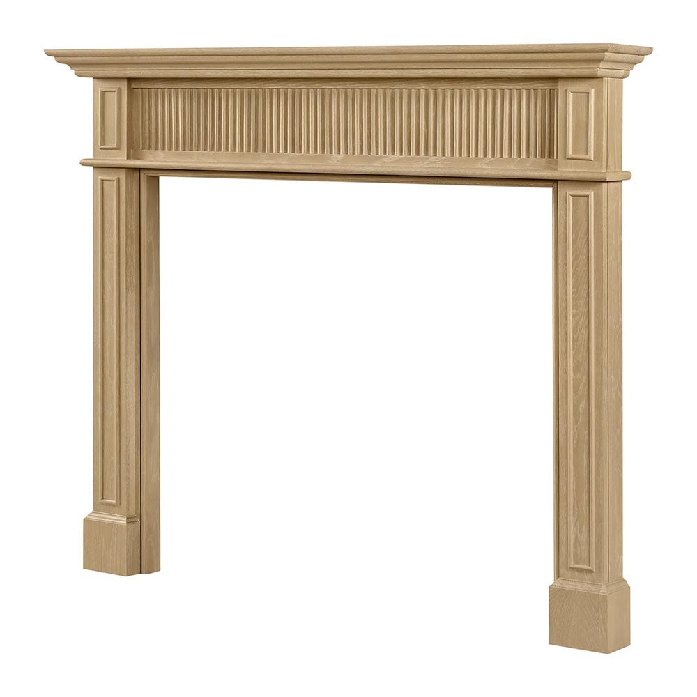 Country Living NAPIER-4841-WW 61.5-in W x 53.5-in H x 8-in D Napier Whitewash Oak Traditional Fireplace Mantel