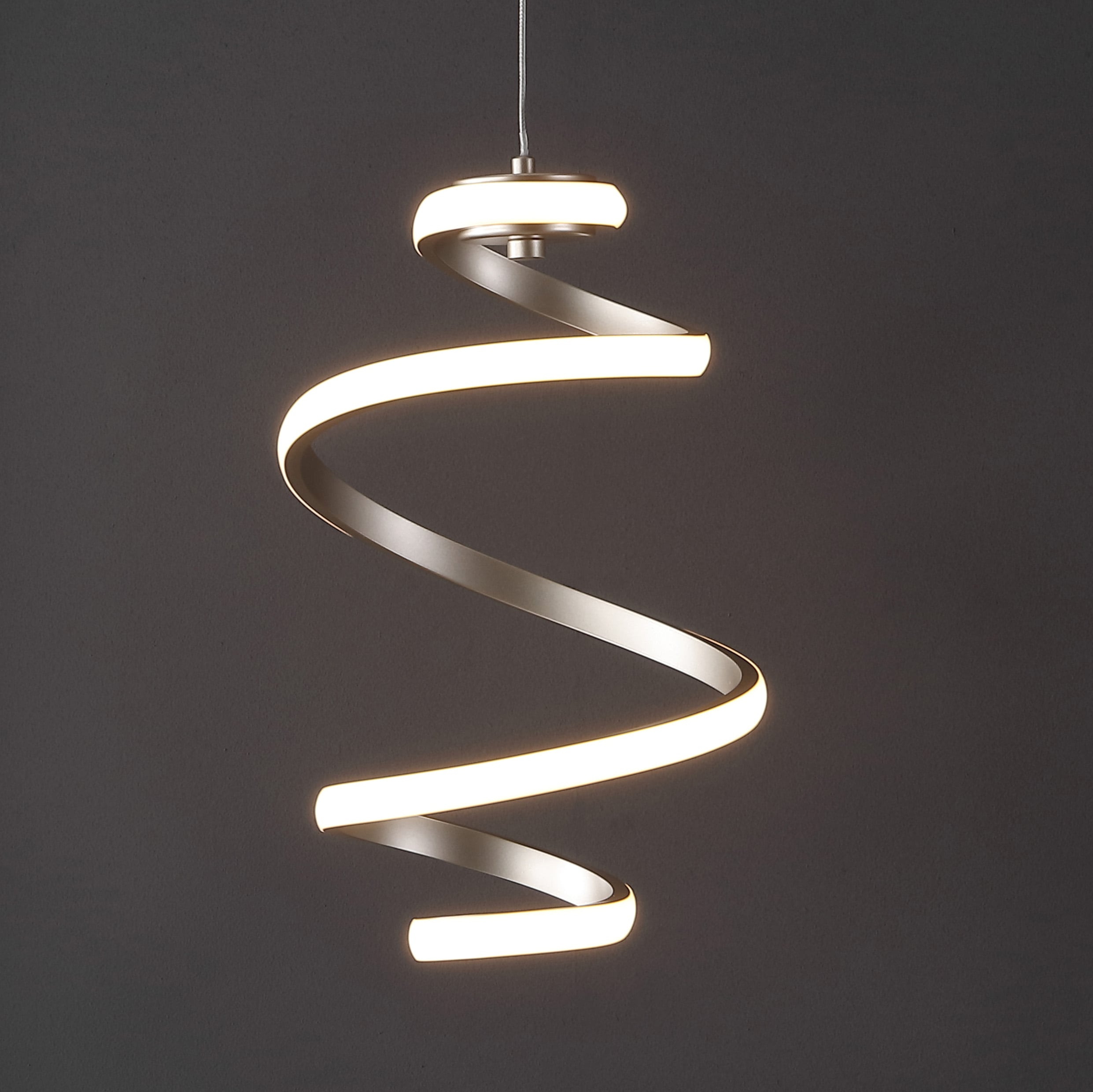 11" Silver Modern Minimalist Aluminum LED Pendant Light