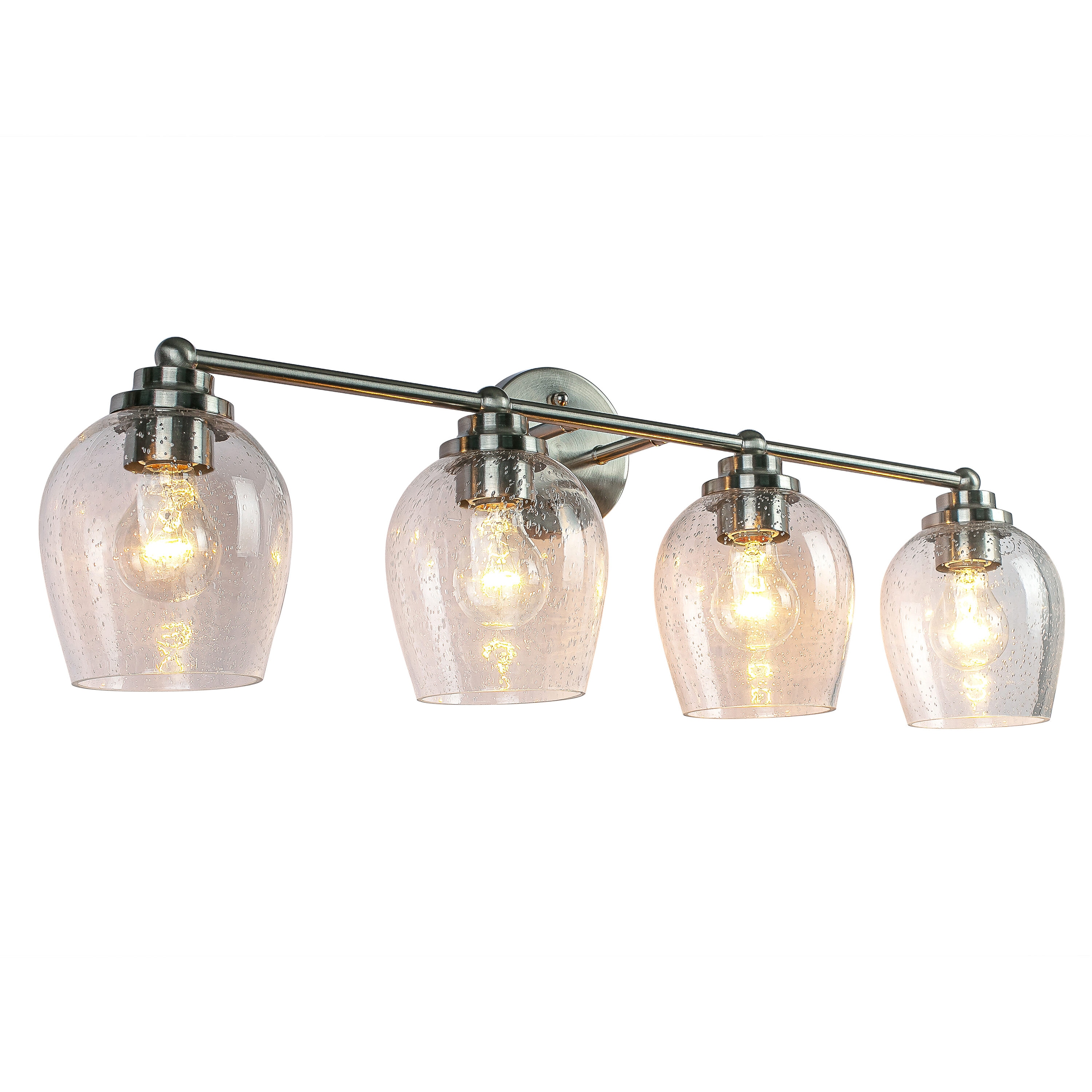 Aspen Creative Corporation 62335-08-4 29.5-in 4 -Light Brushed Nickel Transitional Vanity light