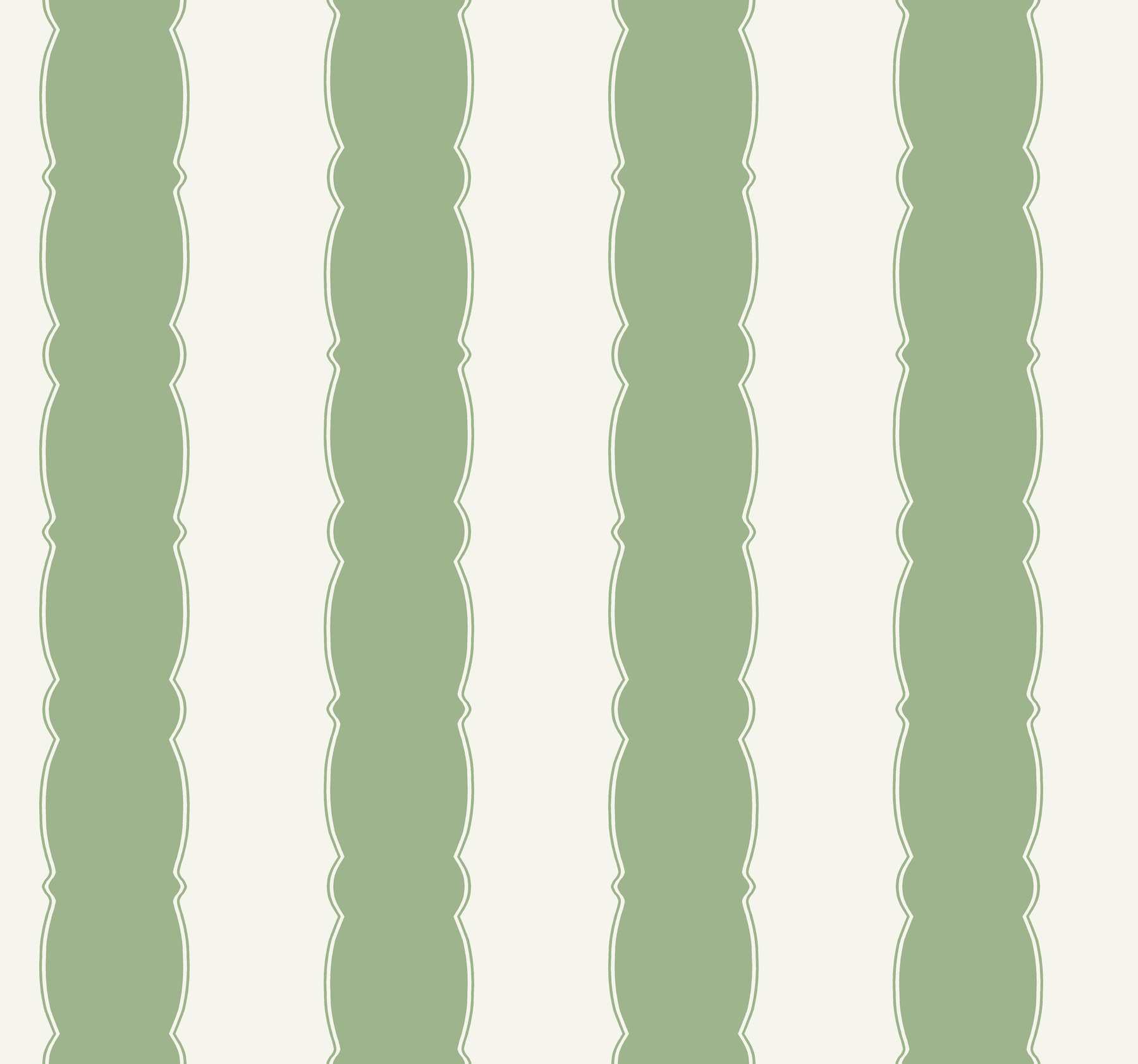 York Wallcoverings GR6017 Grandmillennial 60.8-Sq. Feet Green Non-woven Stripes Prepasted Water Activated Paste Wallpaper