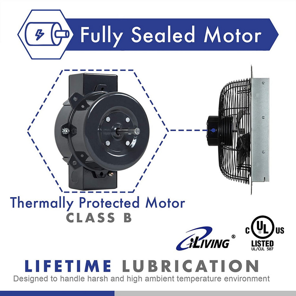 iLIVING ILG8SF10V Wall-Mounted-Fans - View #4
