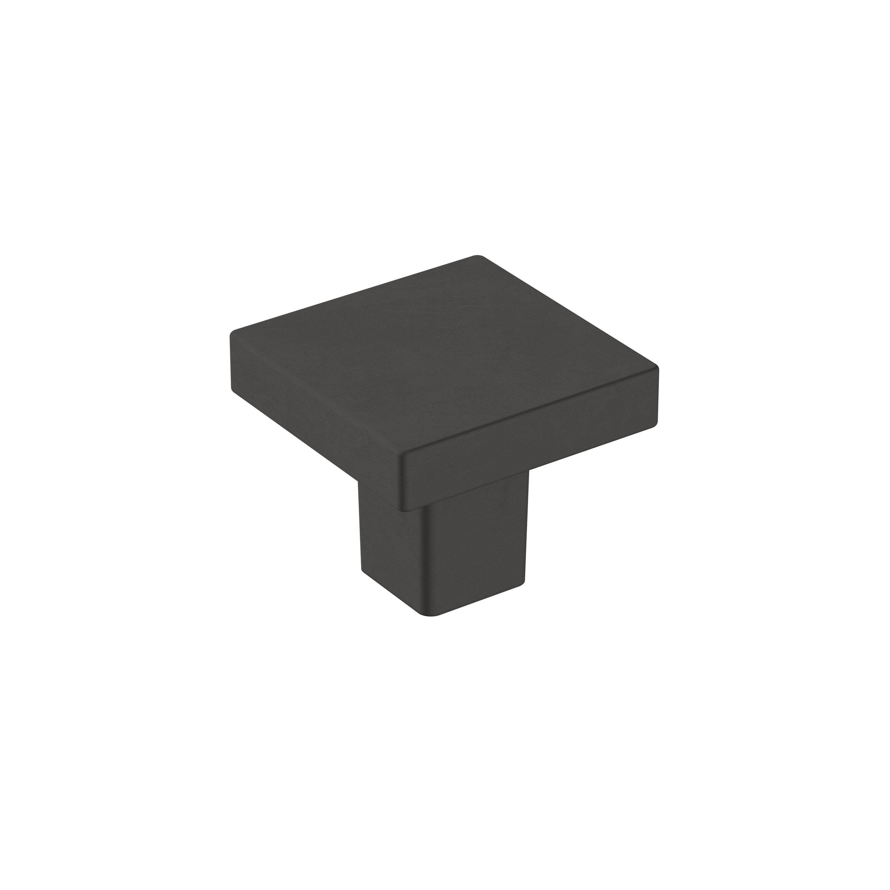 Amerock 10VMP36905FB Monument 1-3/16-in Matte Black Square Contemporary Cabinet Knob 10 -Pack