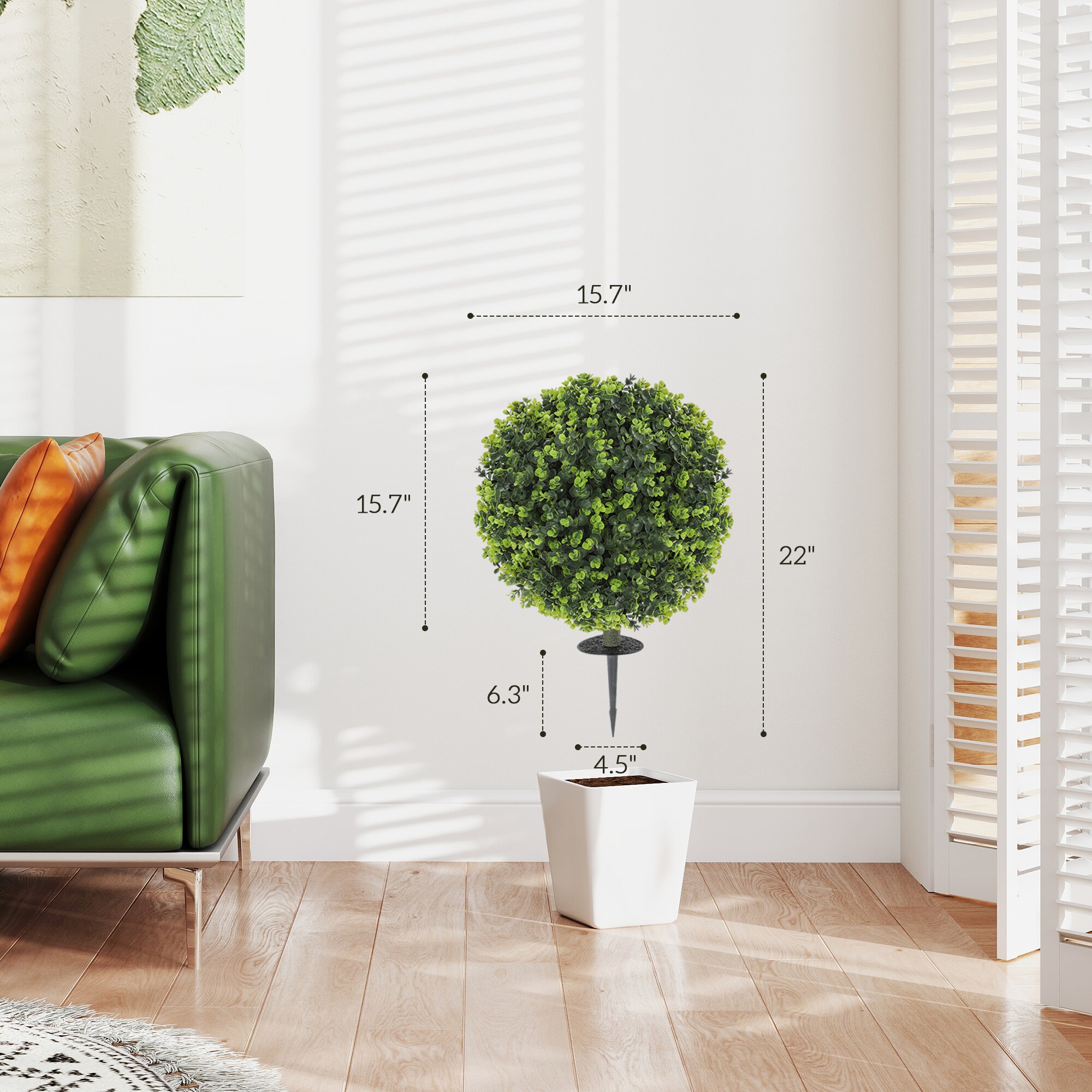 HomCom 83C-007V00GN Artificial-Plants-Trees - View #3