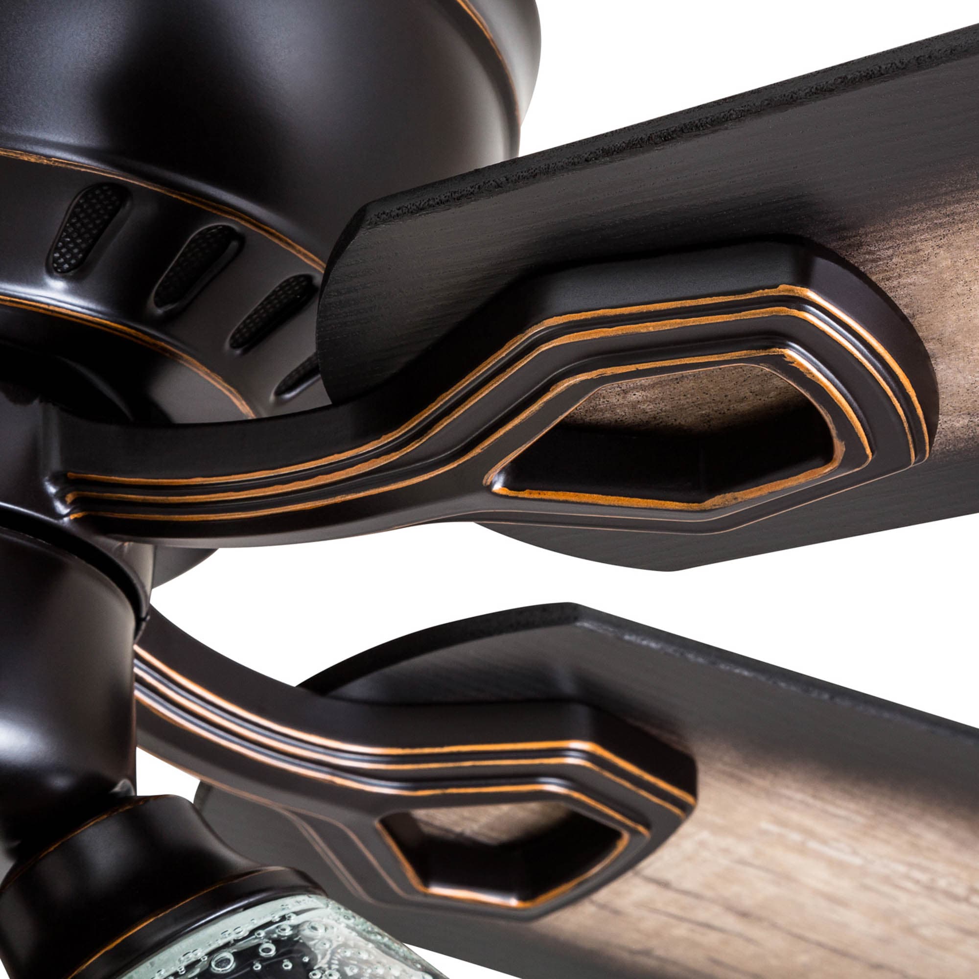 Whitaker Point 52-Inch Oil Rubbed Bronze Ceiling Fan with Driftwood Blades and LED Light