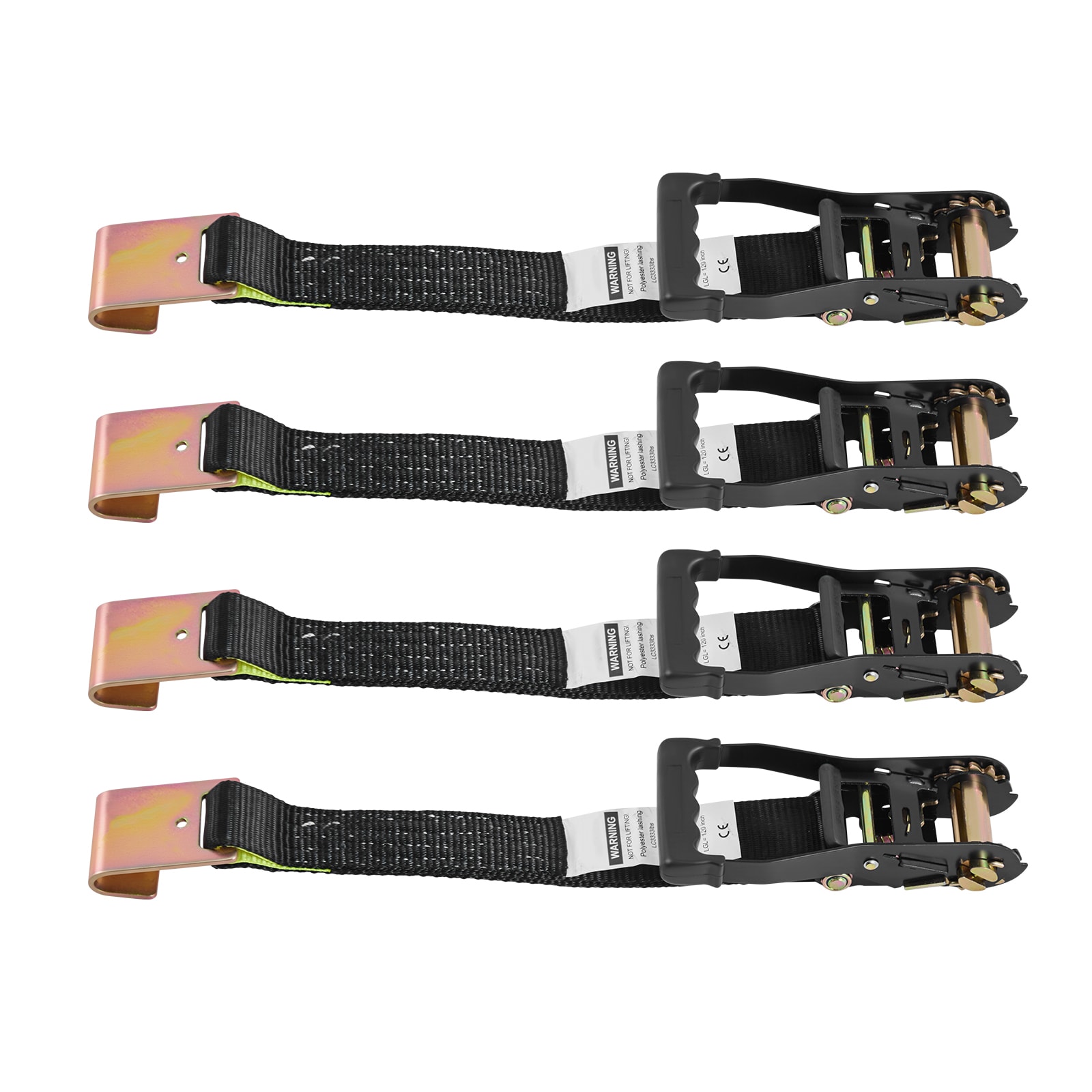 VEVOR Wheel Chock Tie-Down Kit Tire-Style Trailer Tie Down Strap Car Tie Down Kit with Flat Hook Break Strength 10009 lbs and Working Load 3333 lbs Motorcycle Tie-Down System for ATVs SUVs Trailers