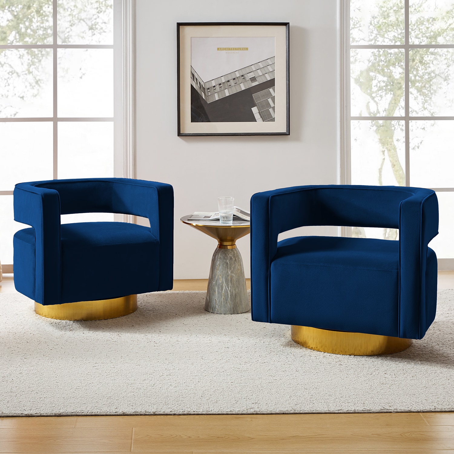 14 Karat Home CHM0141-NAVY chairs - View #2