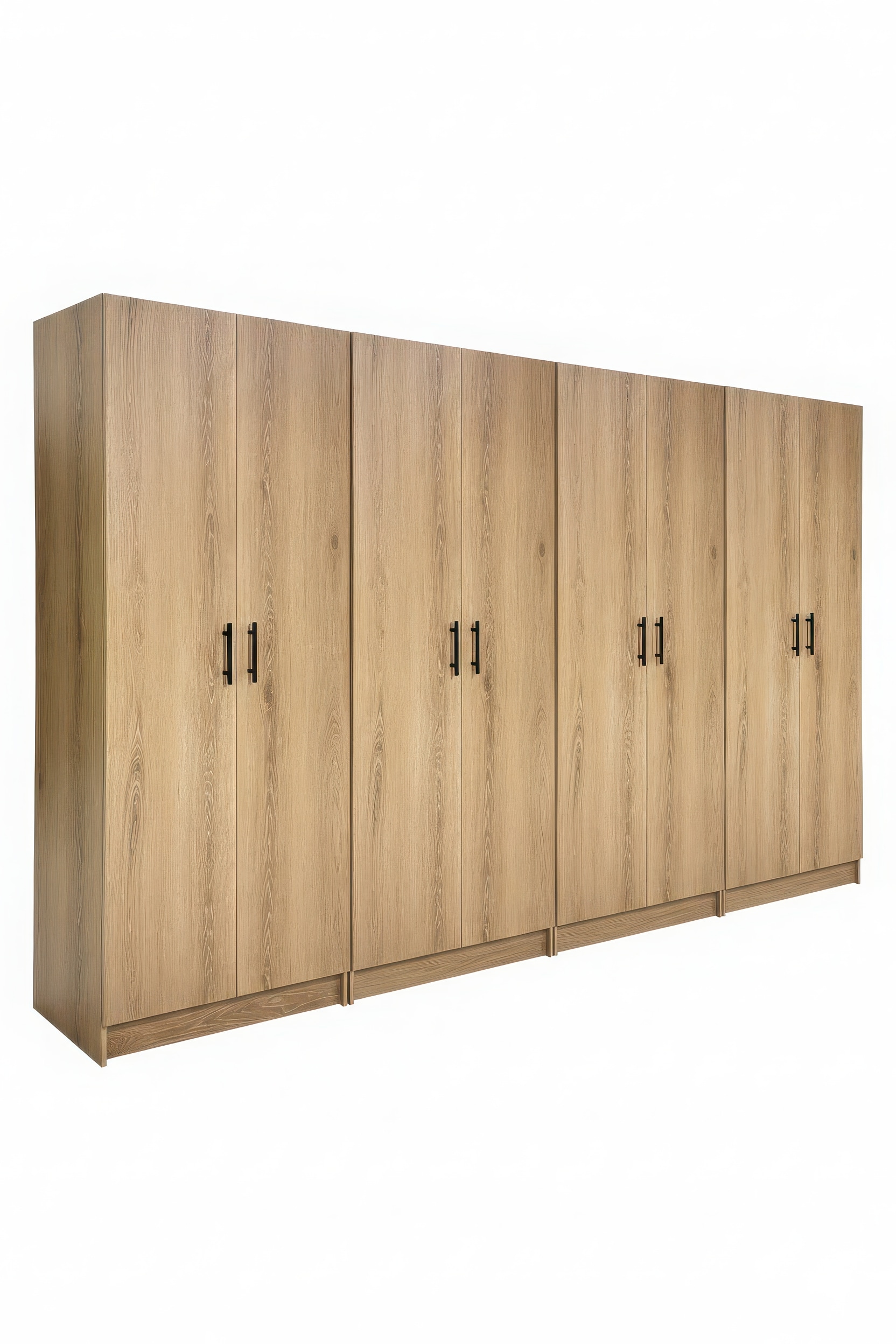 Klair Living Modex 126-in W x 70.9-in H Wood composite Oak Freestanding Utility Storage Cabinet
