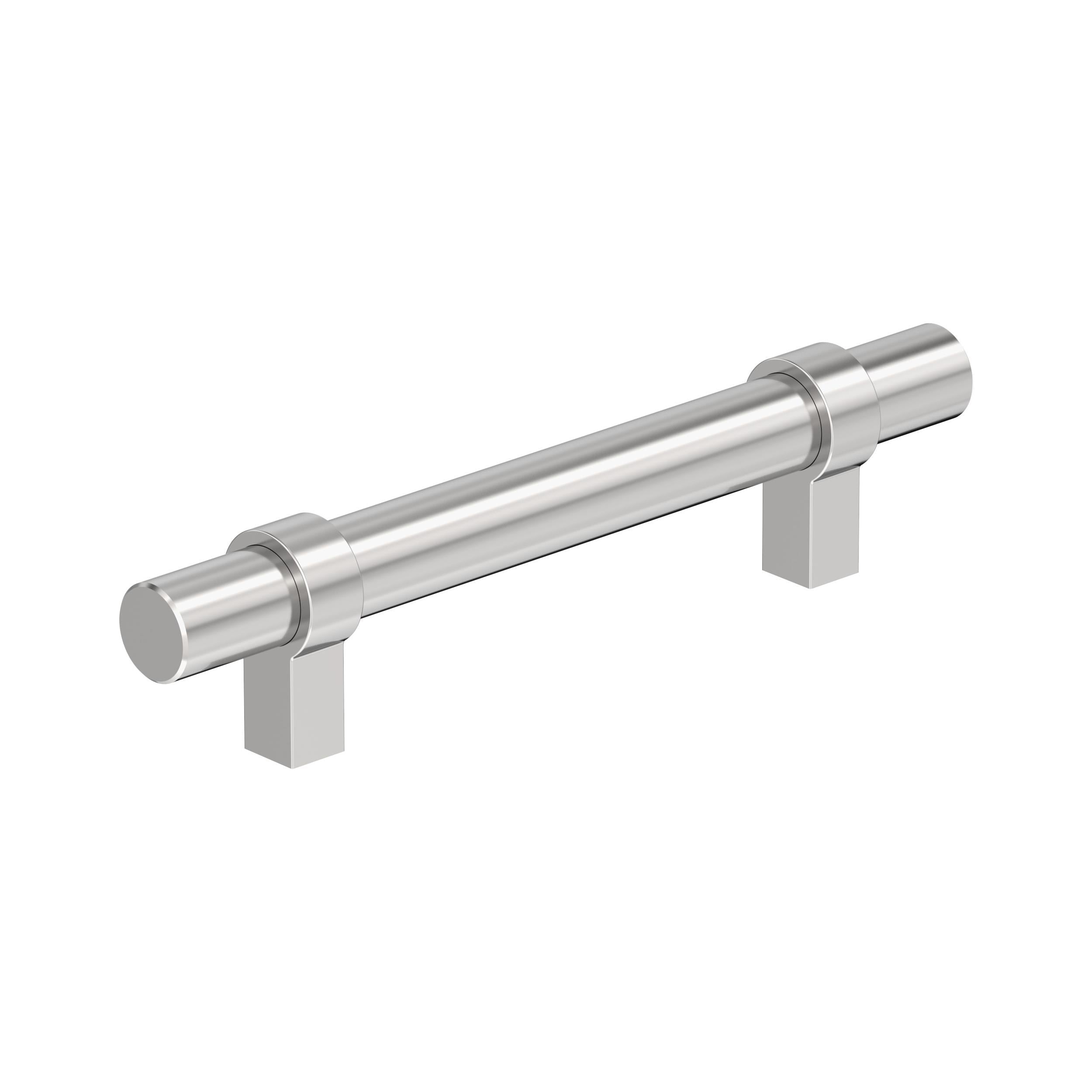 Amerock 25VMP3716126 Central 3-3/4-in , 96mm Center to Center Polished Chrome Cylindrical Bar Drawer Pulls 25 -Pack