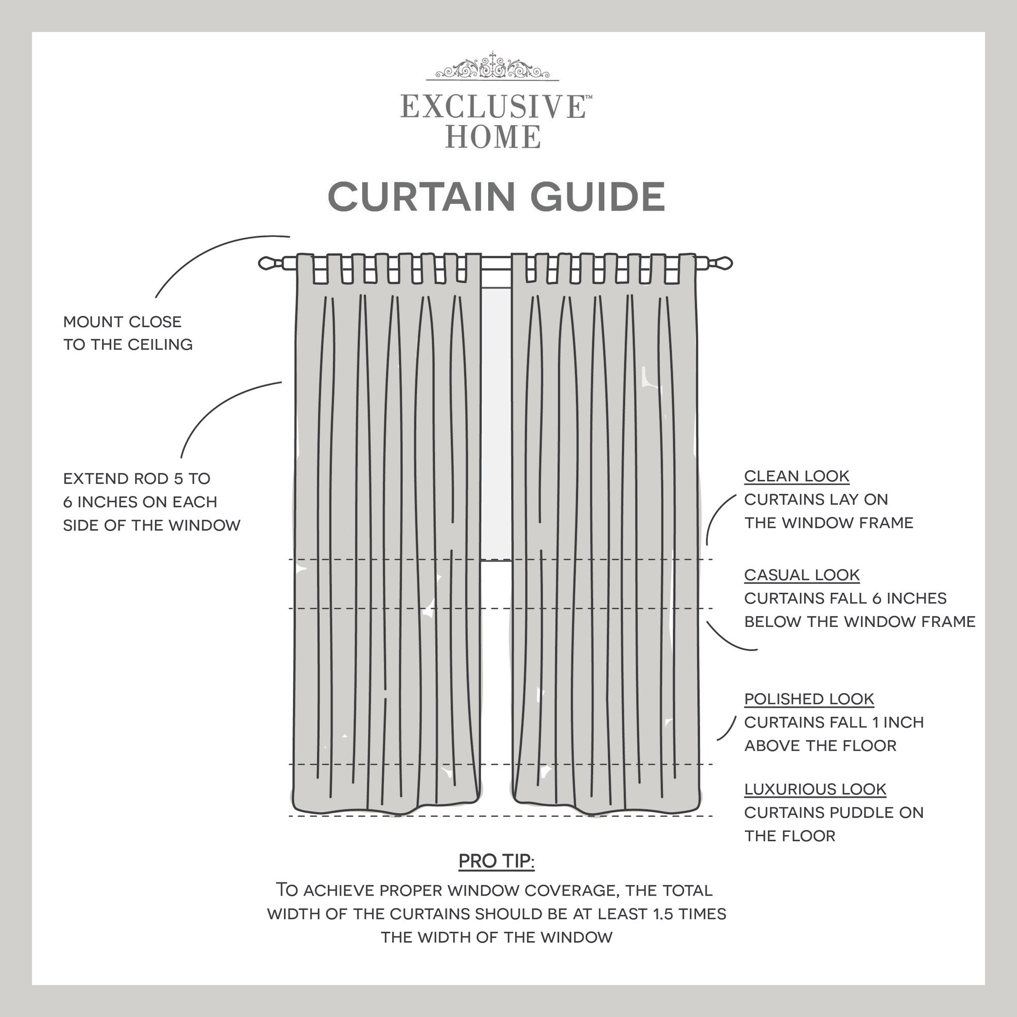 Exclusive Home 84-in Outdoor Ivory Semi-sheer Top Tab Curtain Panel ...