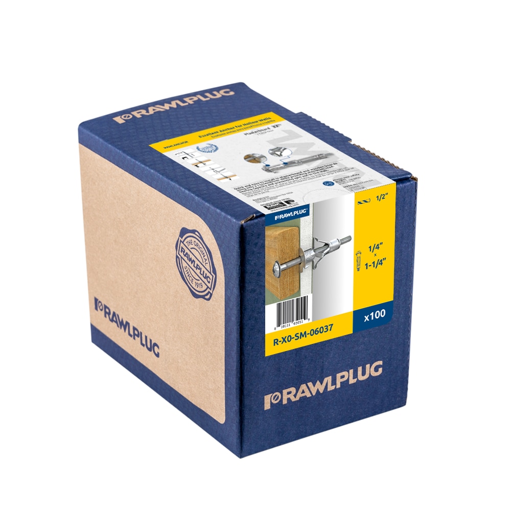 Rawlplug R-X0-SM-06037 RAWLANCHOR 96-lbs. 1/4-in x 1-1/2-in Anchors 100 -Pack