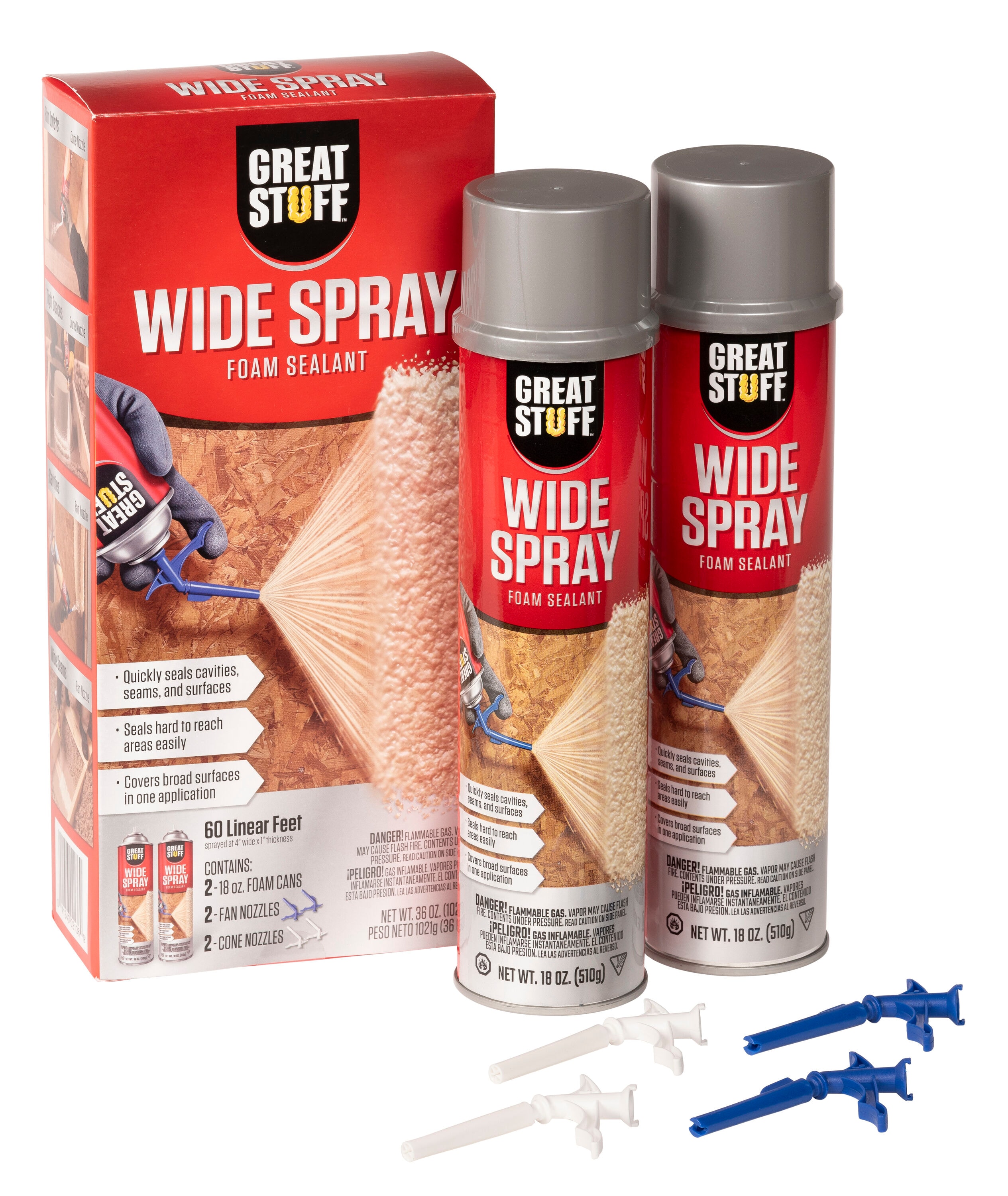 GREAT STUFF Wide Spray (2-Pack) 18-oz Spray Tube Indoor/Outdoor 