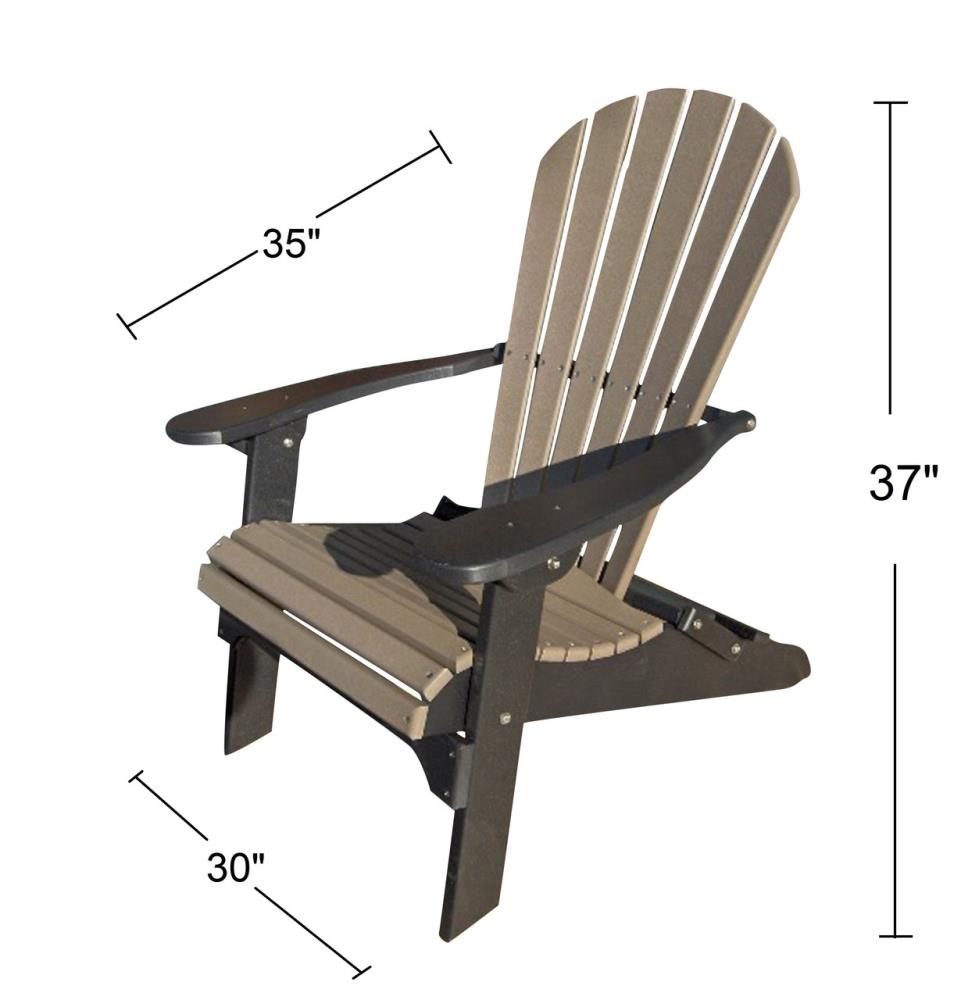Phat Tommy 701-ADIRONPOLY.WEATHER-BLACK Patio-Chairs - View #3