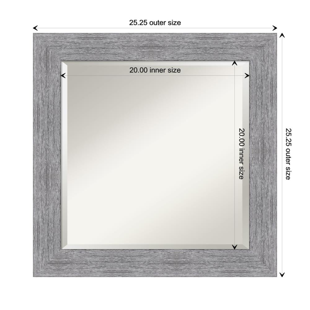 Amanti Art Bark Rustic Grey Frame Collection 25.25-in x 25.25-in ...