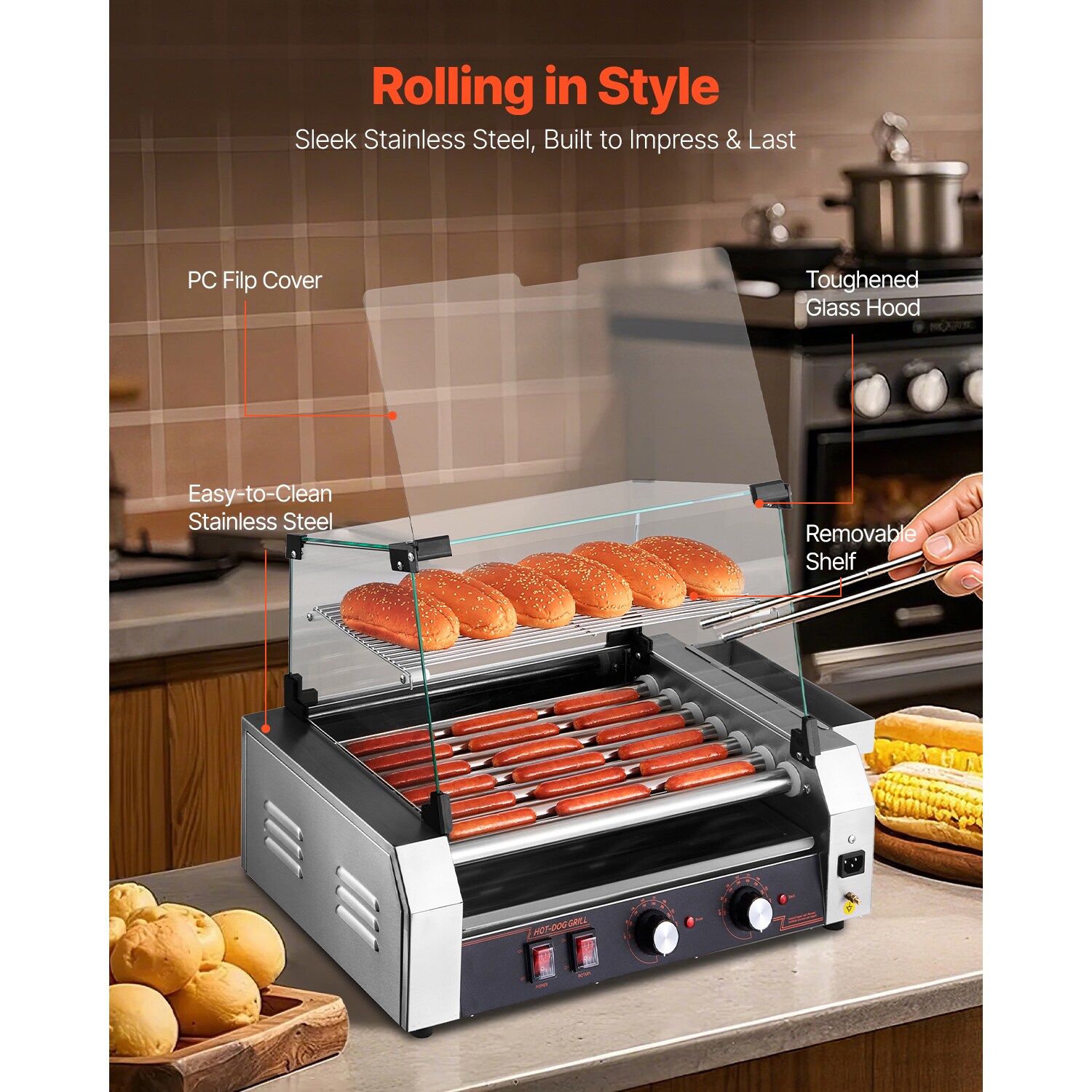 VEVOR SCSYGDSRGJ7G18975V1 Hot-Dog-Cookers - View #4
