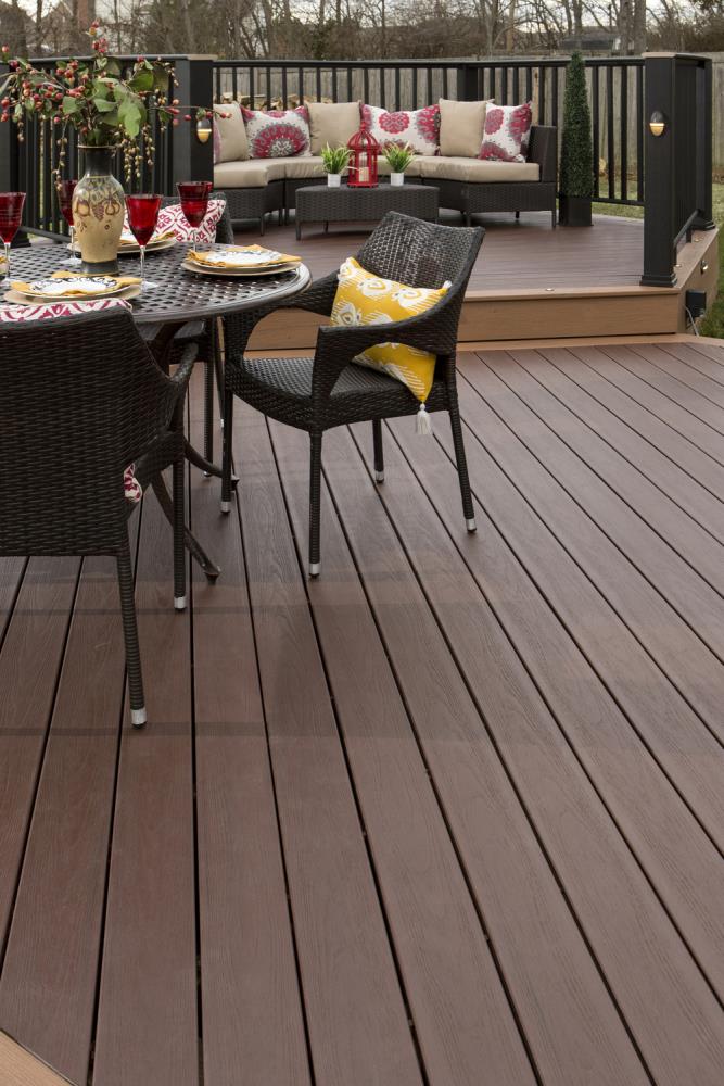 TimberTech Tropical Caribbean Redwood Square Composite Deck Board in ...