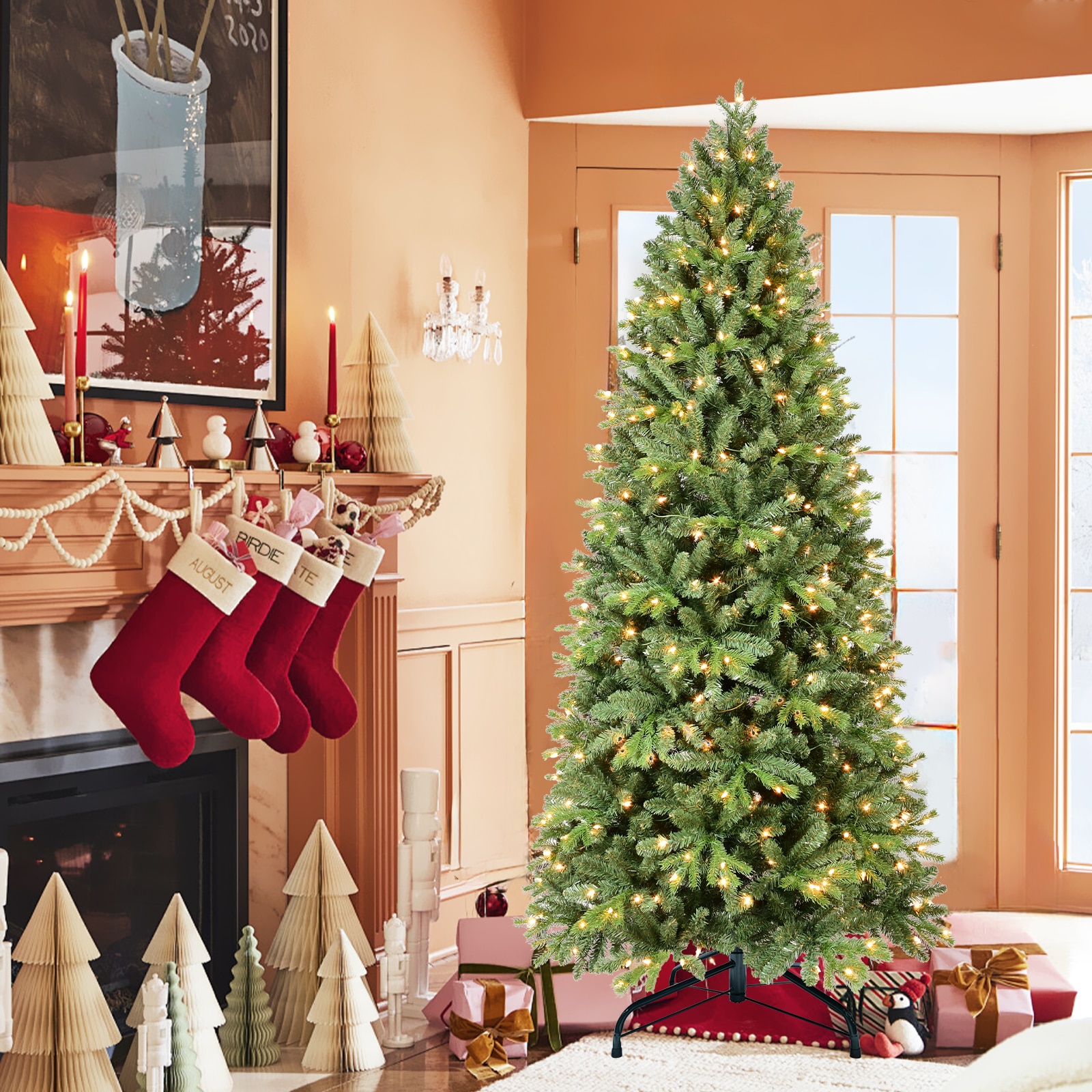 WELLFOR HYG24086US Artificial-Christmas-Trees - View #3