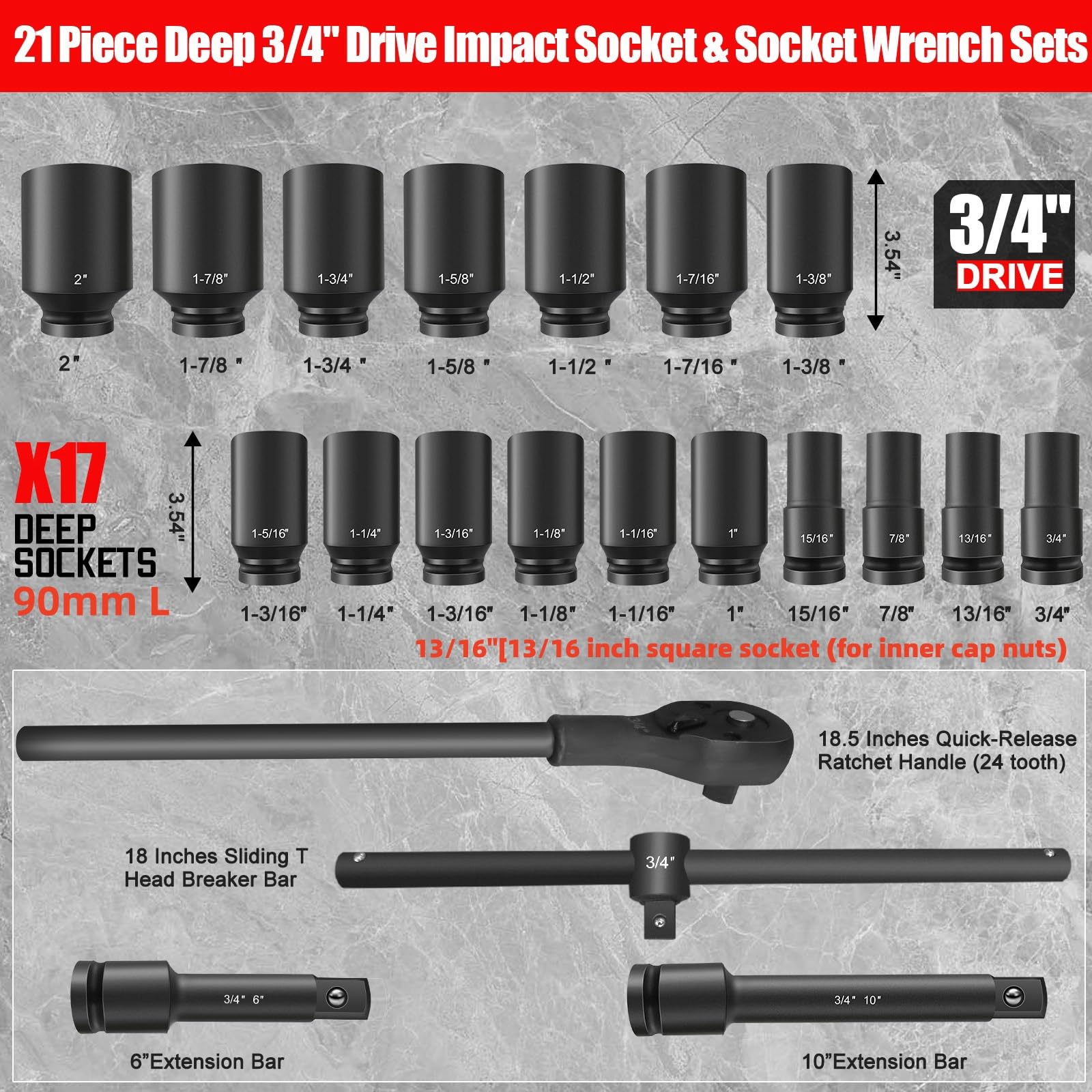 Misopily LMS0715M056 Impact-Socket-Sets - View #2
