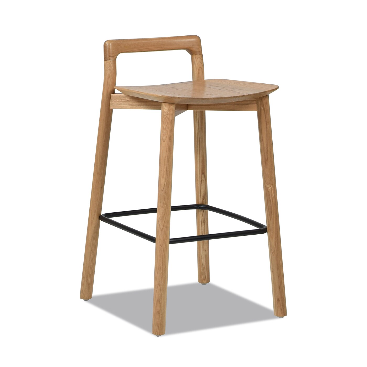 Jennifer Taylor Home L81271N Sven Natural Blonde 26.5-in H Counter height (24-in to 27-in) Square Seat Wood Back Bar Stool Back