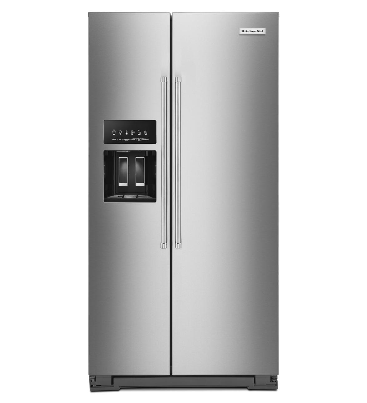 KitchenAid 22.6-cu ft Counter-depth Side-by-Side Refrigerator with Ice  Maker (Stainless Steel with Printshield Finish) in the Side-by-Side  Refrigerators department at