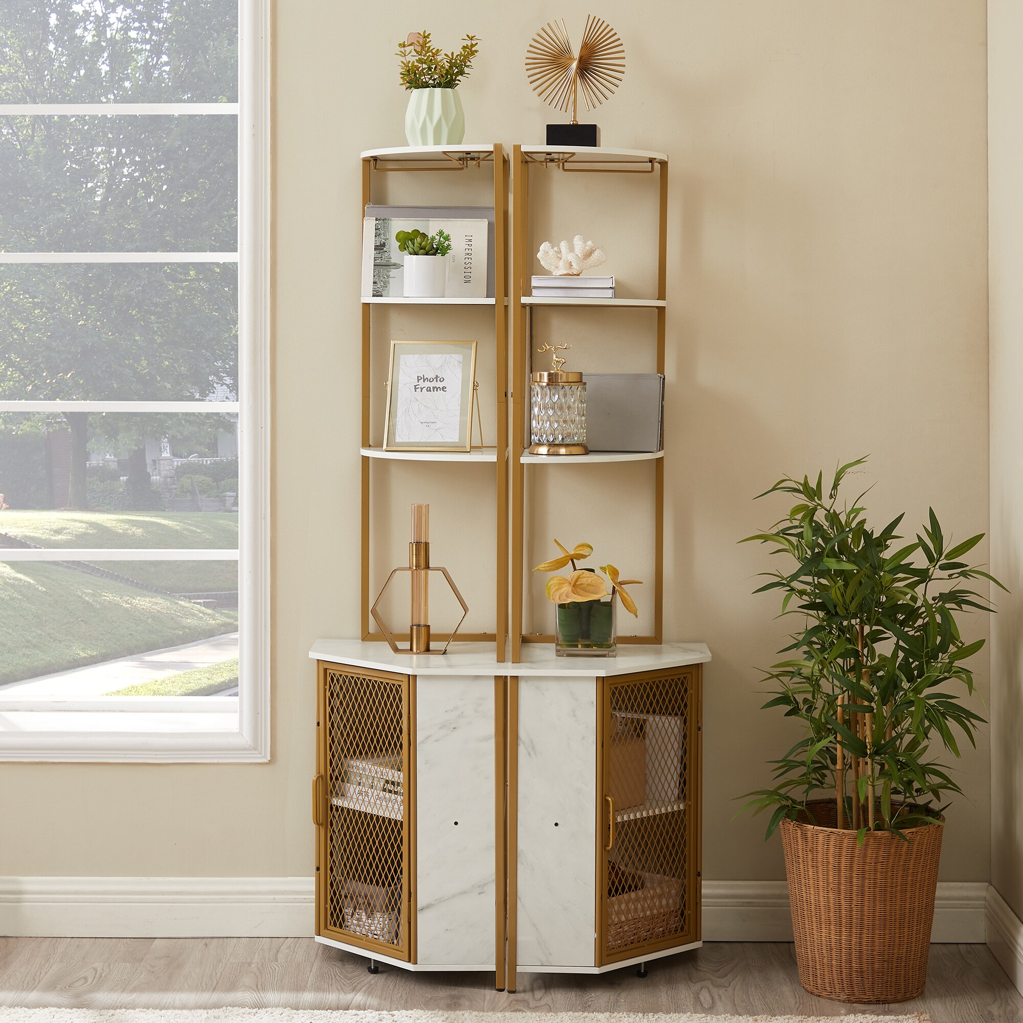 Vecelo LOE-XF-CS04-GLD bookcases - View #8