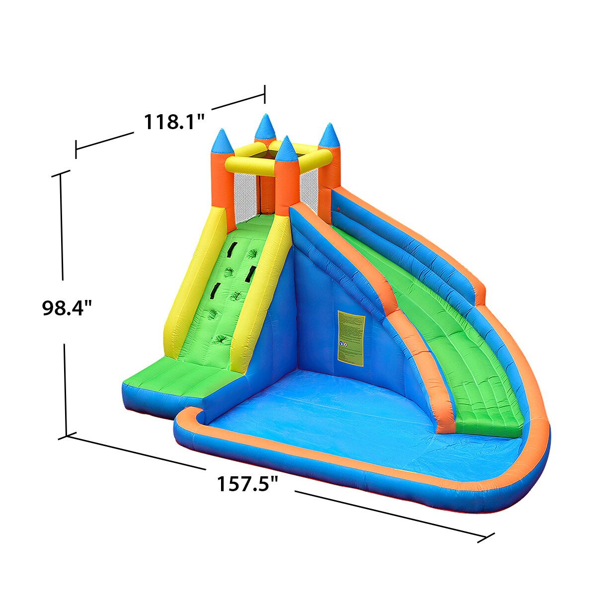 FUFU&GAGA Giant Inflatable Bounce House Castle With Water Slide and ...