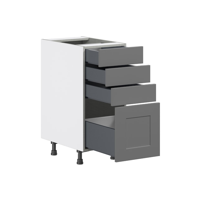 Hugo&Borg 15-in W x 34.5-in H x 24-in D Beaumont Slate Gray Drawer Base ...