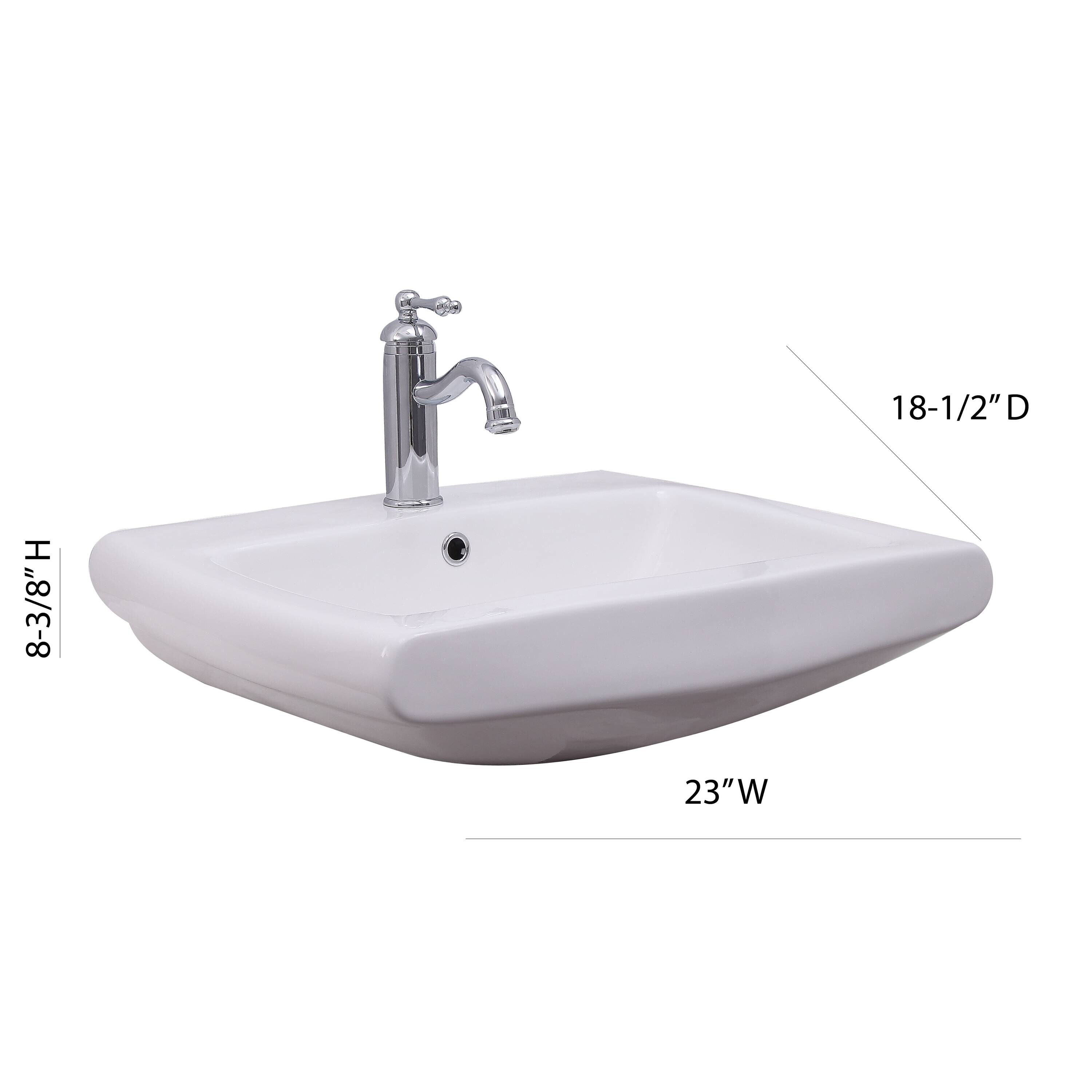 Barclay 4-1451WH Bath-Sink - View #2